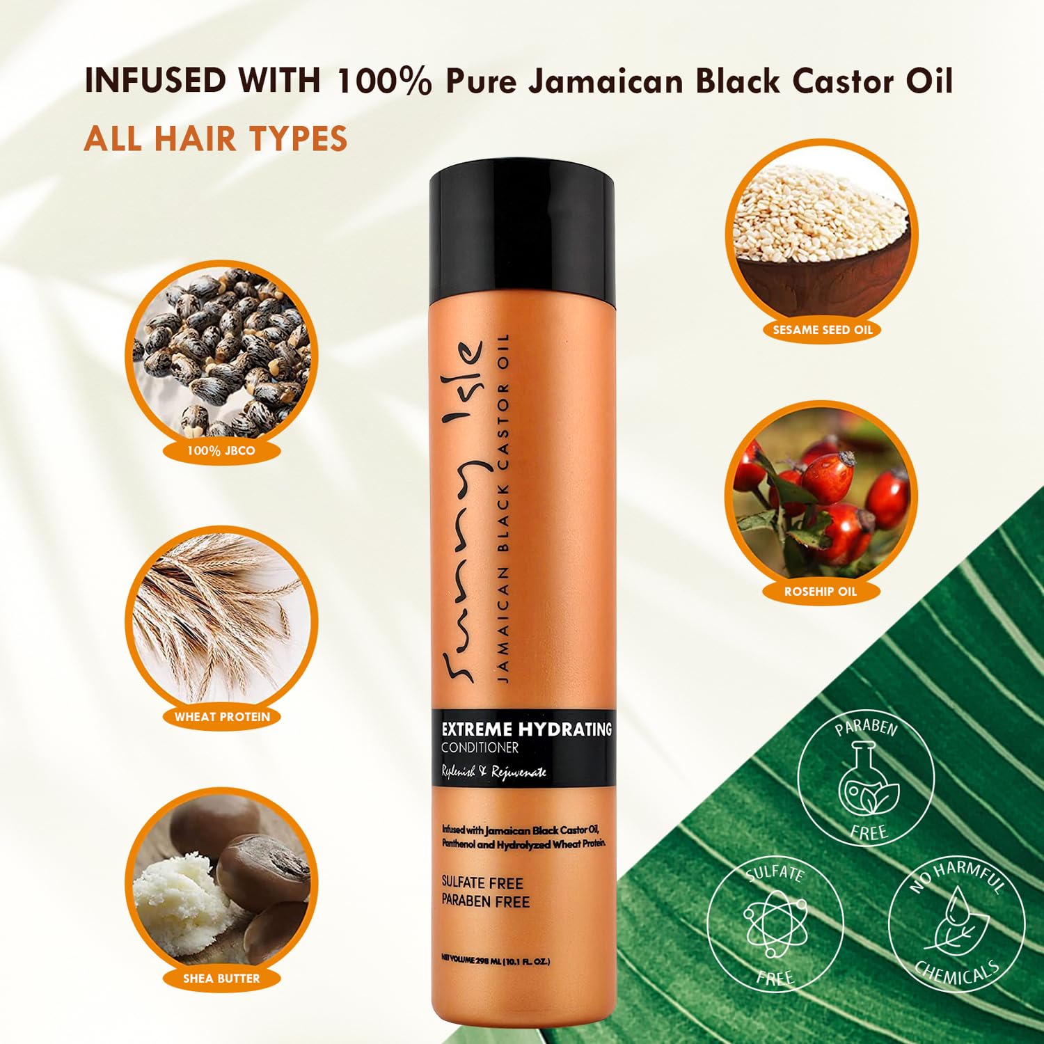 Sunny Isle Jamaican Black Castor Oil Extreme Hydrating Conditioner Orange 10 - Thumbnail 3
