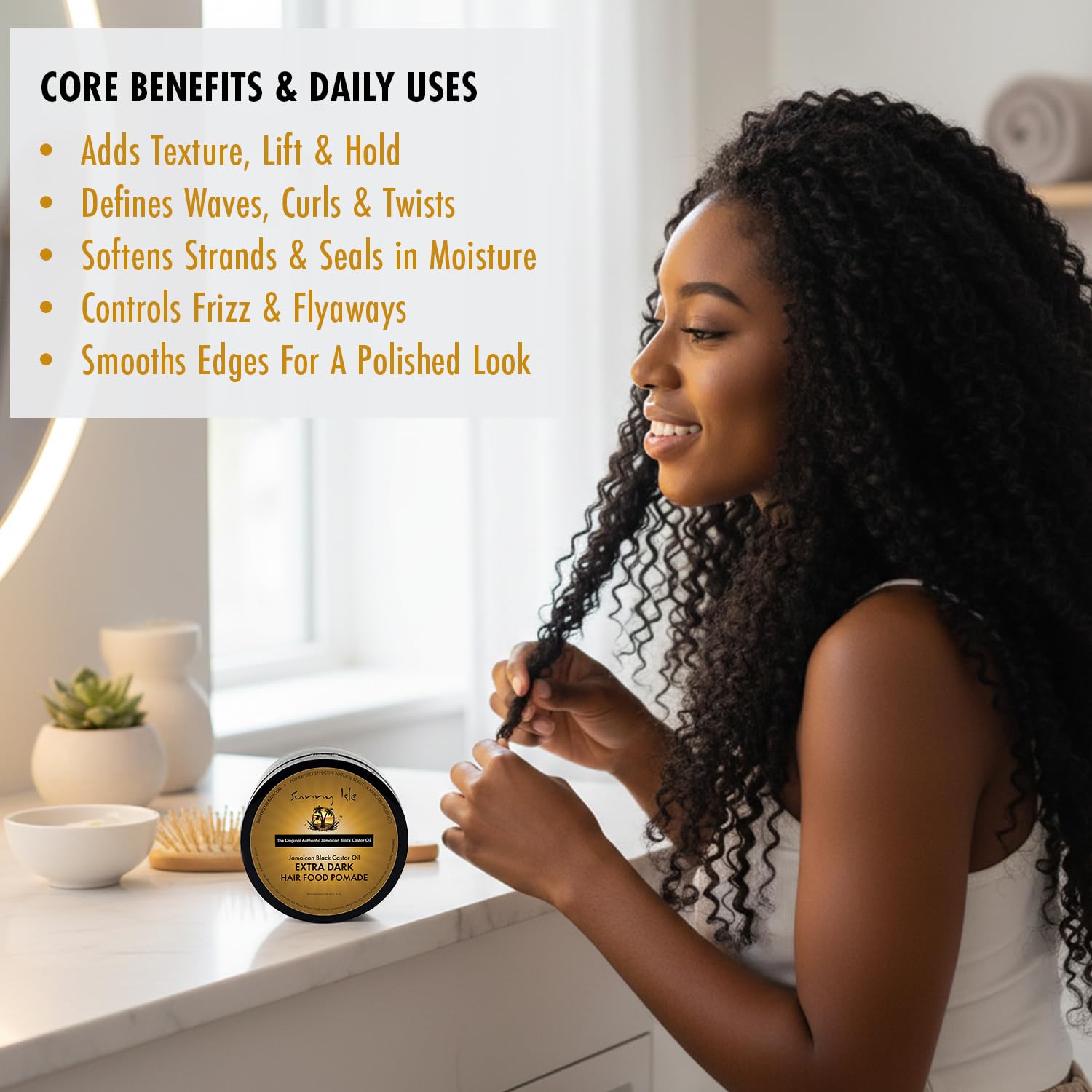 Sunny Isle Extra Dark Jamaican Black Castor Oil Hair Food Pomade | for Dry - Thumbnail 2