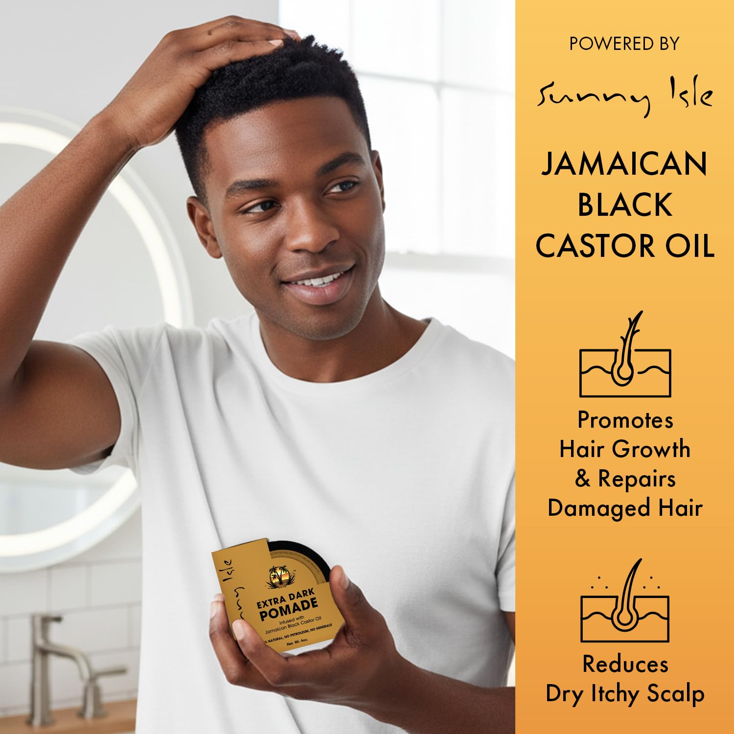 Sunny Isle Extra Dark Jamaican Black Castor Oil Hair Food Pomade | for Dry - Thumbnail 3
