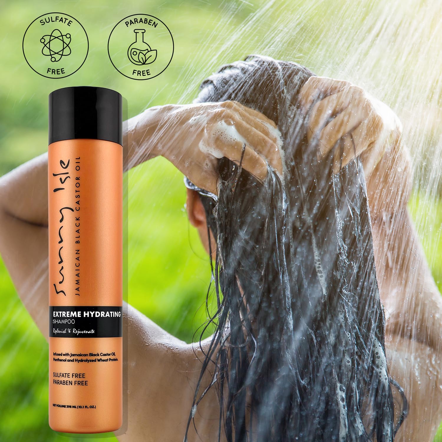 Sunny Isle Jamaican Black Castor Oil Extreme Hydrating Shampoo Orange 10 Fl Oz - Thumbnail 2