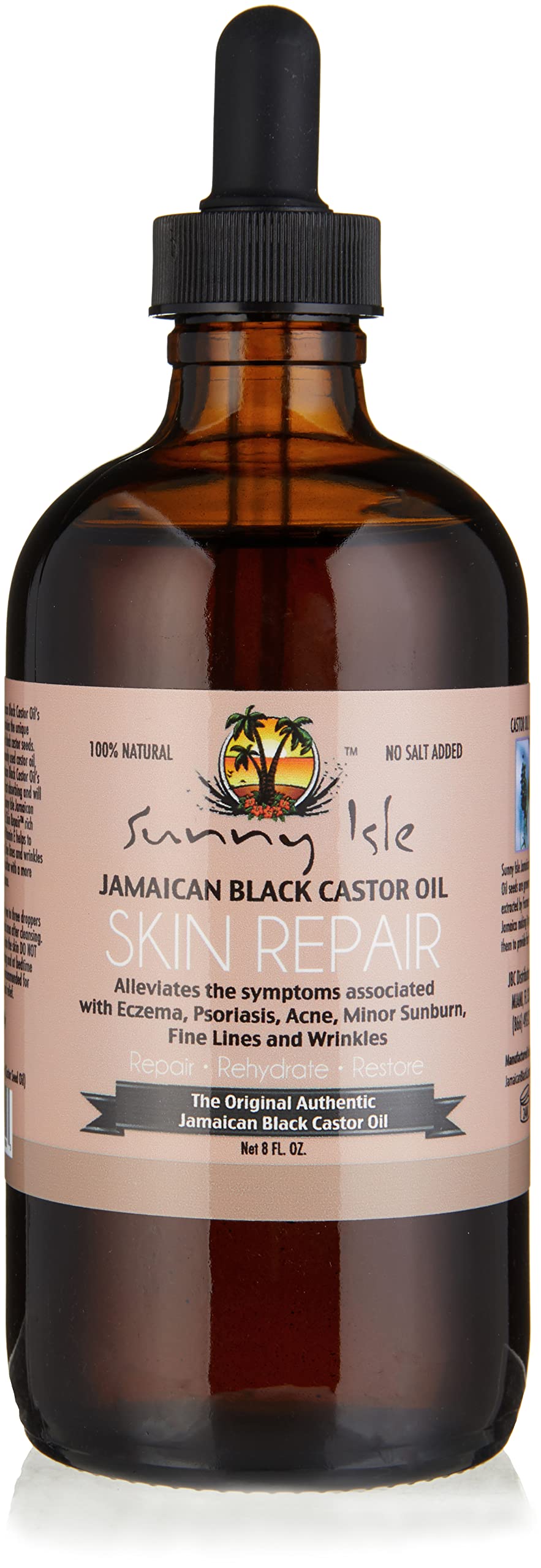 Skin Repair By Sunny Isle Jamaican Black Castor Oil 8 Fl. Oz. | 100% Natural