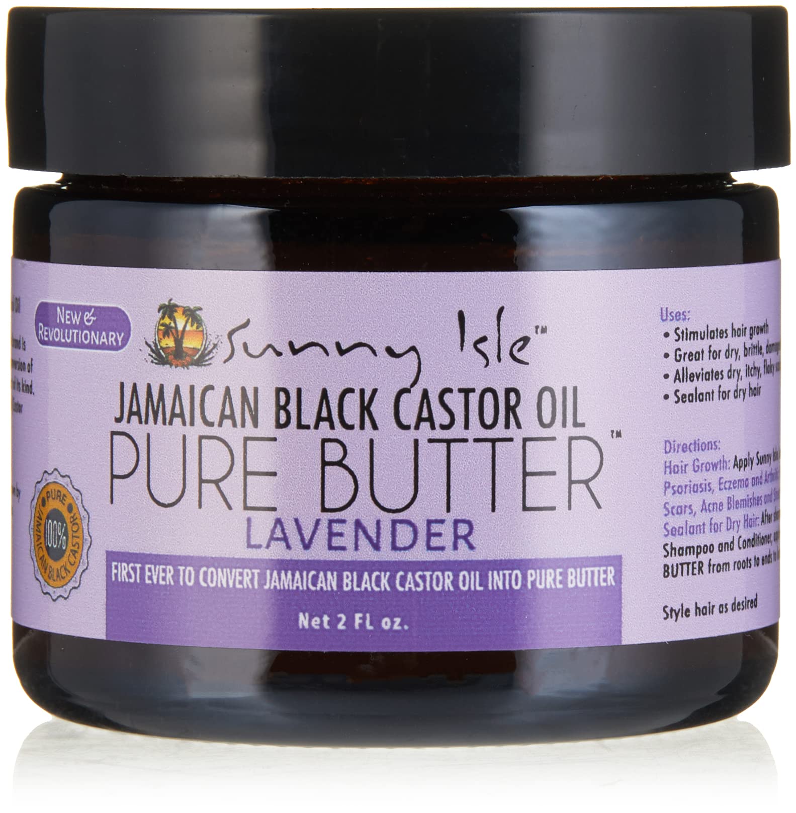 Sunny Isle Lavender Jamaican Black Castor Oil Pure Butter 2 oz - Thumbnail 2