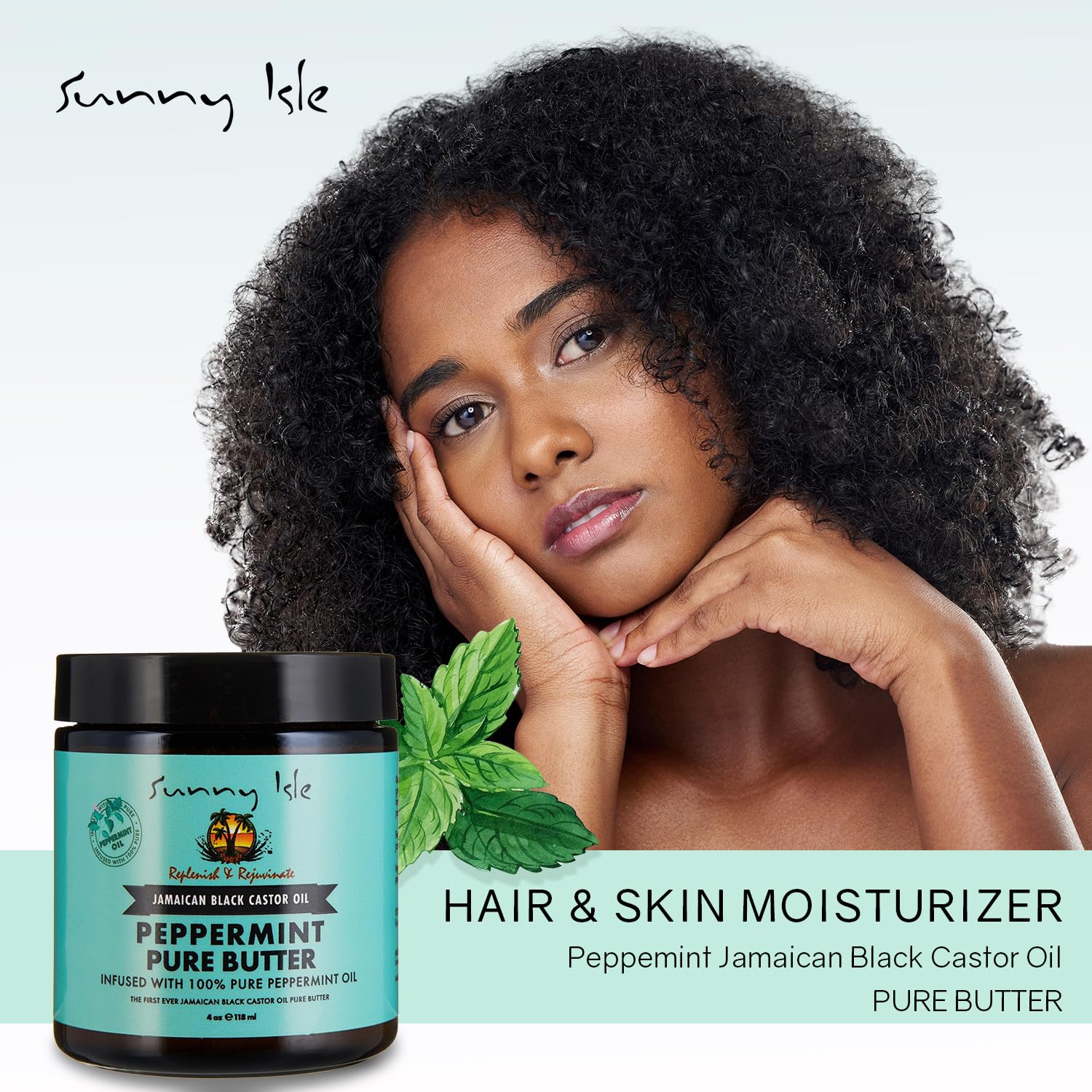 Sunny Isle Jamaican Black Castor Oil Pure Butter Infused With Peppermint Oil | - Thumbnail 2