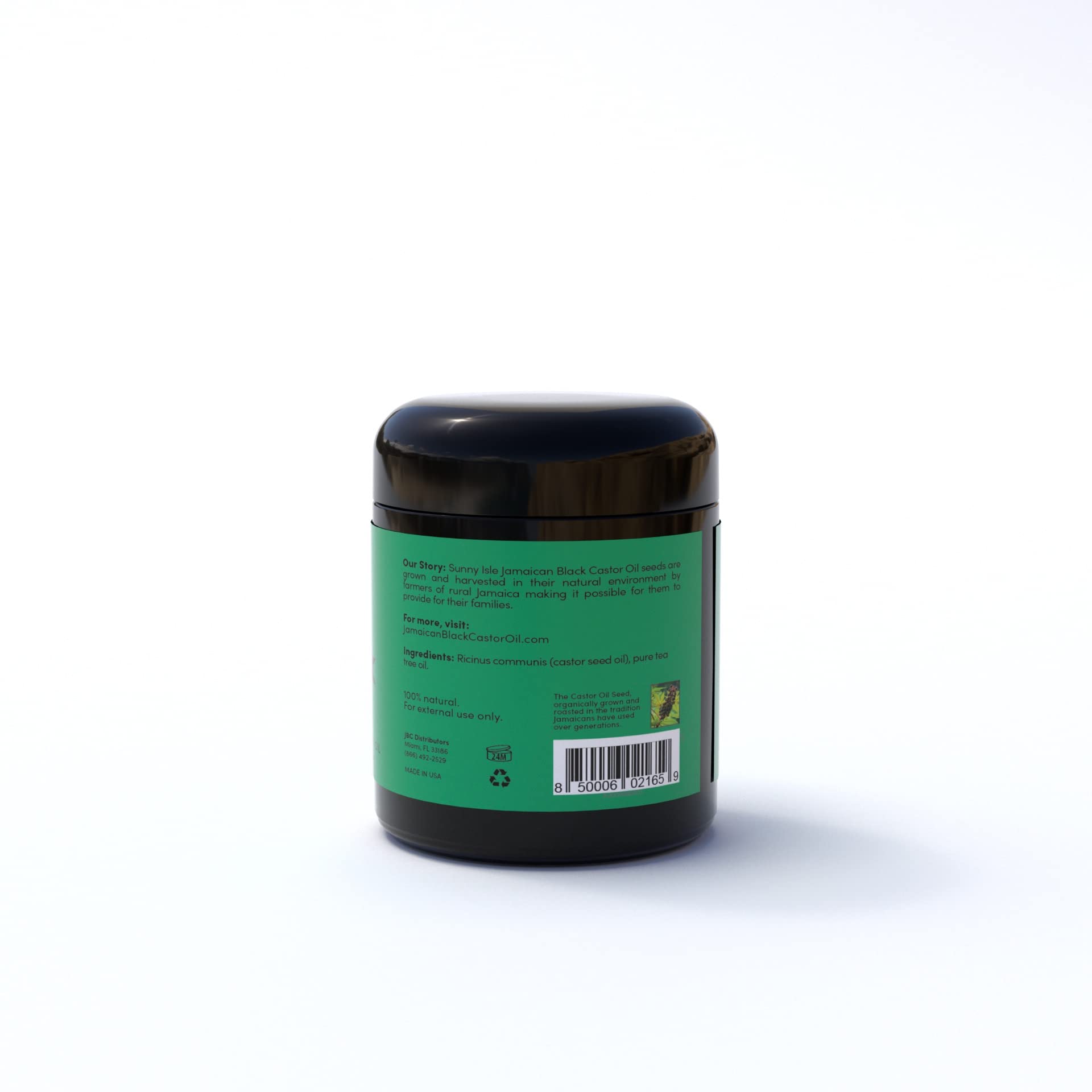 Sunny Isle Jamaican Black Castor Oil Pure Butter Infused With Tea Tree Oil 4 oz - Thumbnail 2