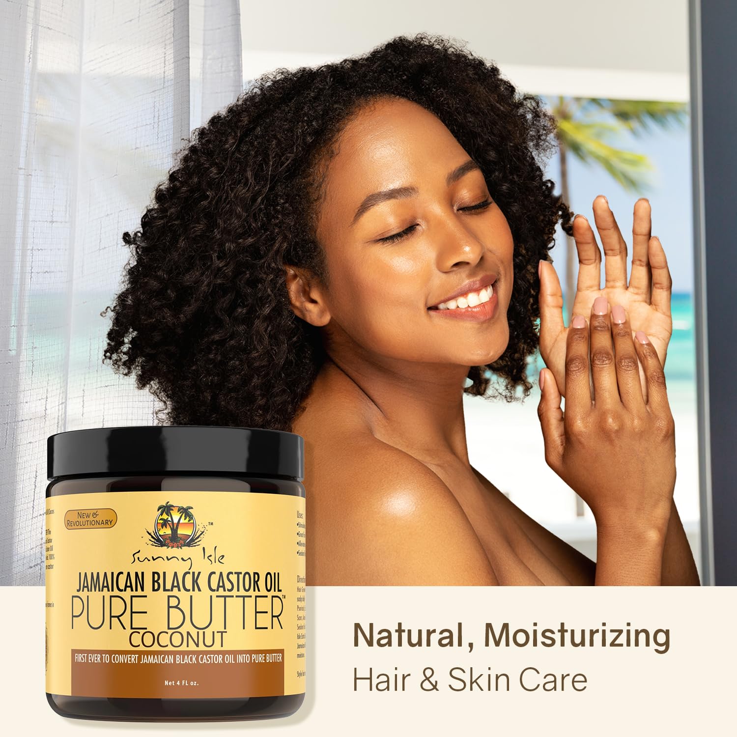 Sunny Isle Coconut Jamaican Black Castor Oil Pure Butter 4 oz - Thumbnail 2