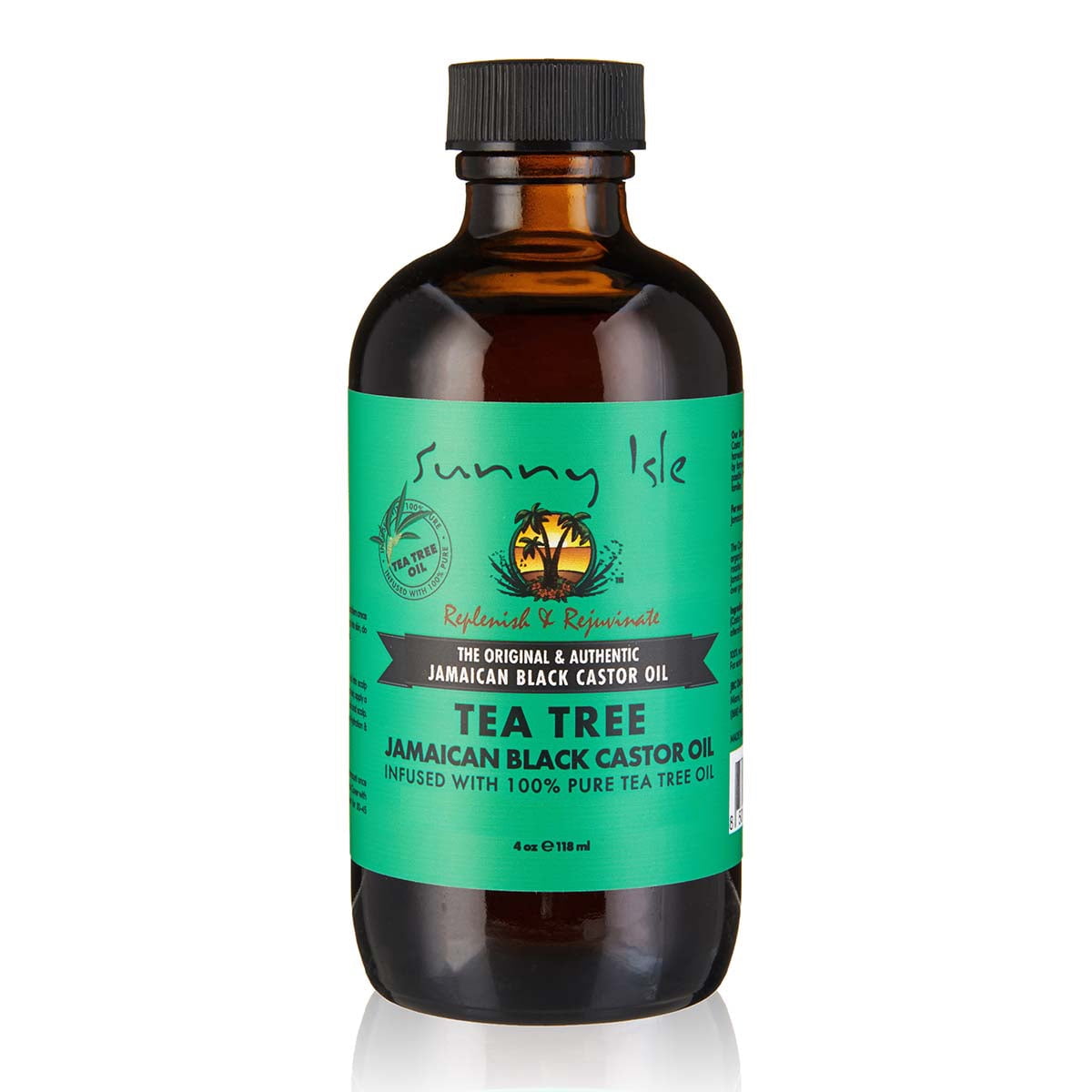 Sunny Isle Jamaican Black Castor Oil With Tea Tree Oil 4 oz