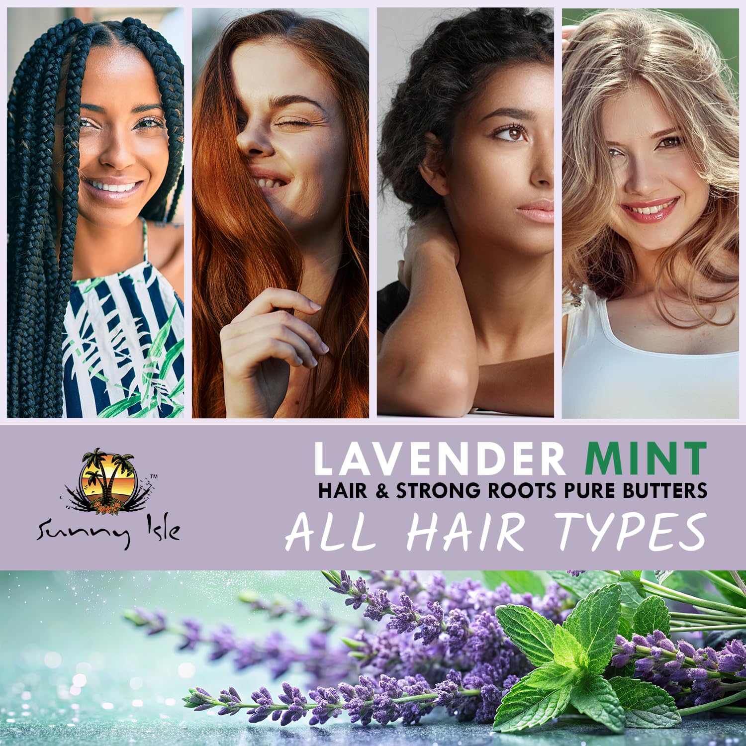 Sunny Isle Lavender Mint Hair and Strong Roots Butter | Infused With Biotin - Thumbnail 3