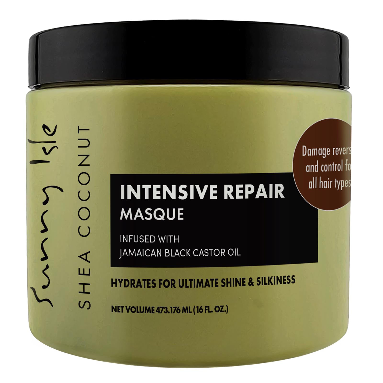 Sunny Isle Shea Coconut Intensive Repair Masque | Jamaican Black Castor Oil - Thumbnail 2