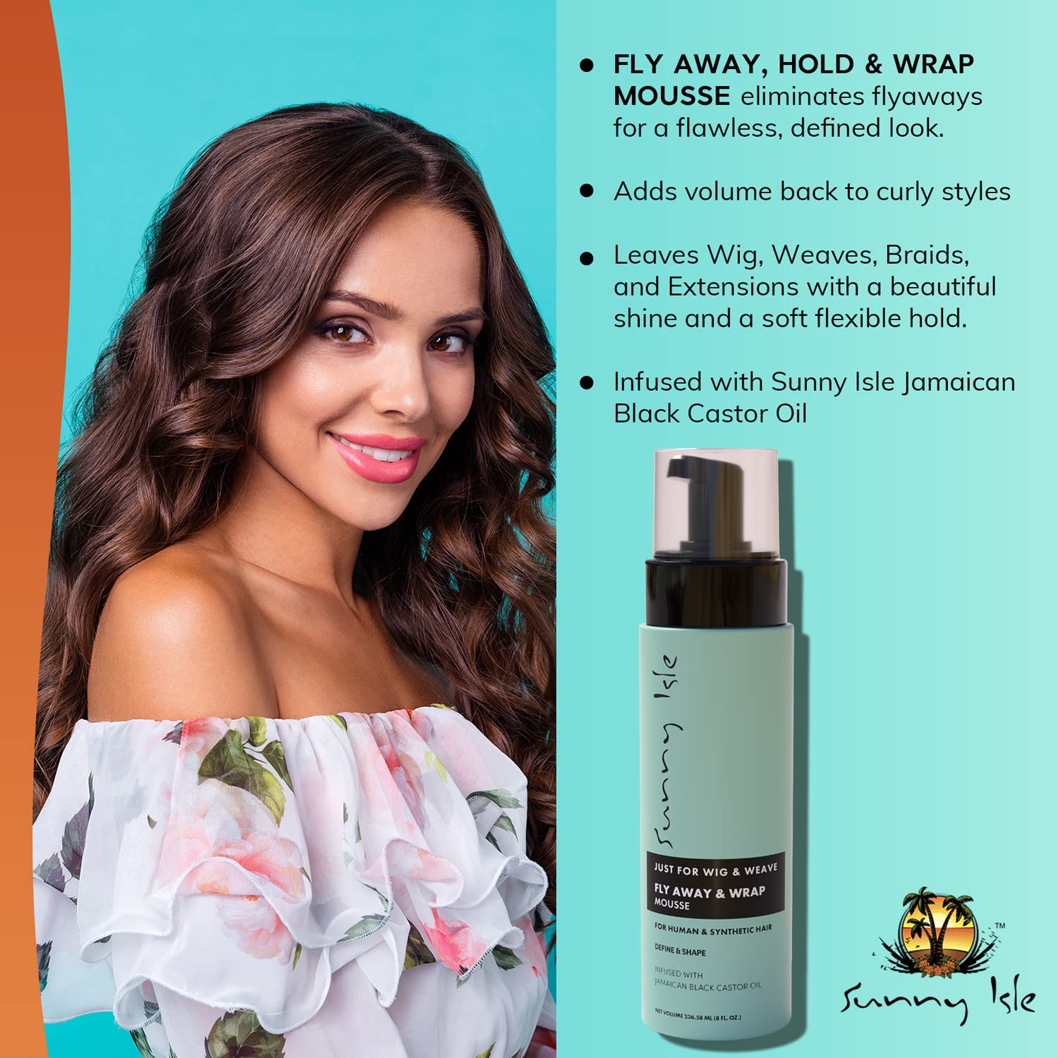 Sunny Isle Just for Wig Weave Braids and Extensions Fly Away Hold Wrap Styling - Thumbnail 3