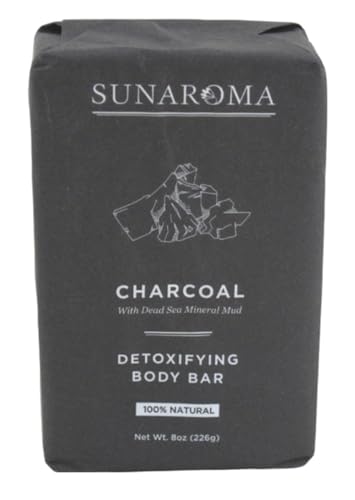 Sunaroma Soap Bar Charcoal Dead Sea Mineral Mud 8 oz - Thumbnail 3
