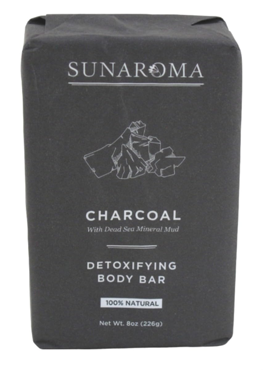 Sunaroma Soap Bar Charcoal Dead Sea Mineral Mud 8 oz