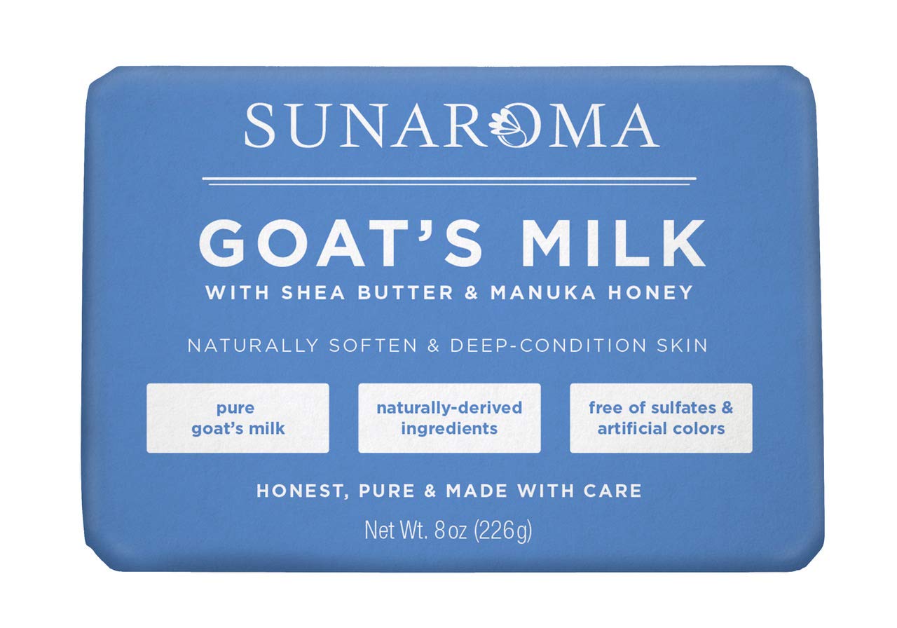 Sunaroma Goat's Milk W/ Shea Butter Manuka Honey Soap 8 oz - Thumbnail 3
