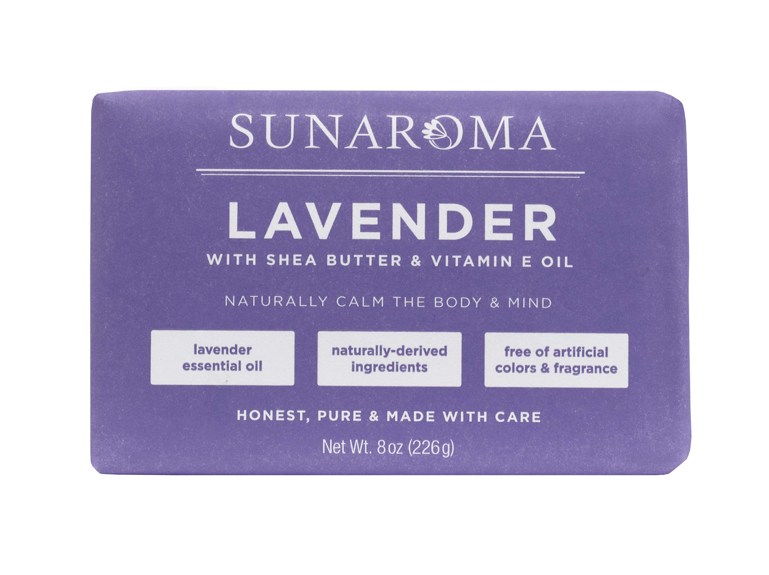 Sunaroma Lavender W/shea Butter Vitamin E Oil Soap
