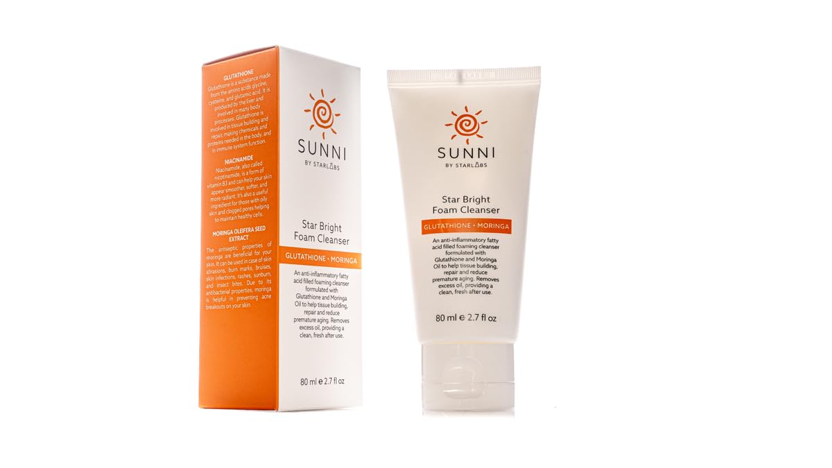 Hansi Naturals Korean Sunni Star Bright Foam Cleanser 2.7fl Oz. Glutathione - Thumbnail 2