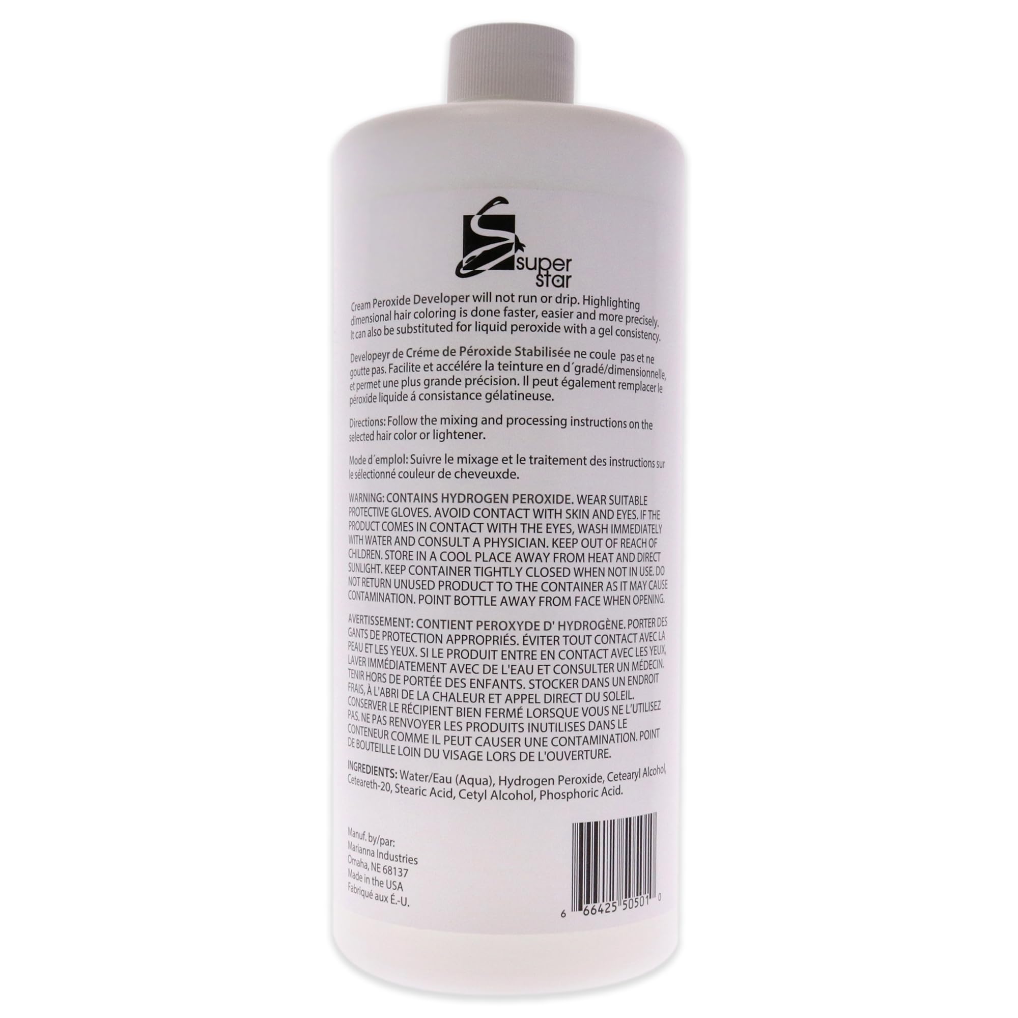 Super Star 50 Volume Cream Peroxide Developer By Marianna for Unisex Cream - Thumbnail 2