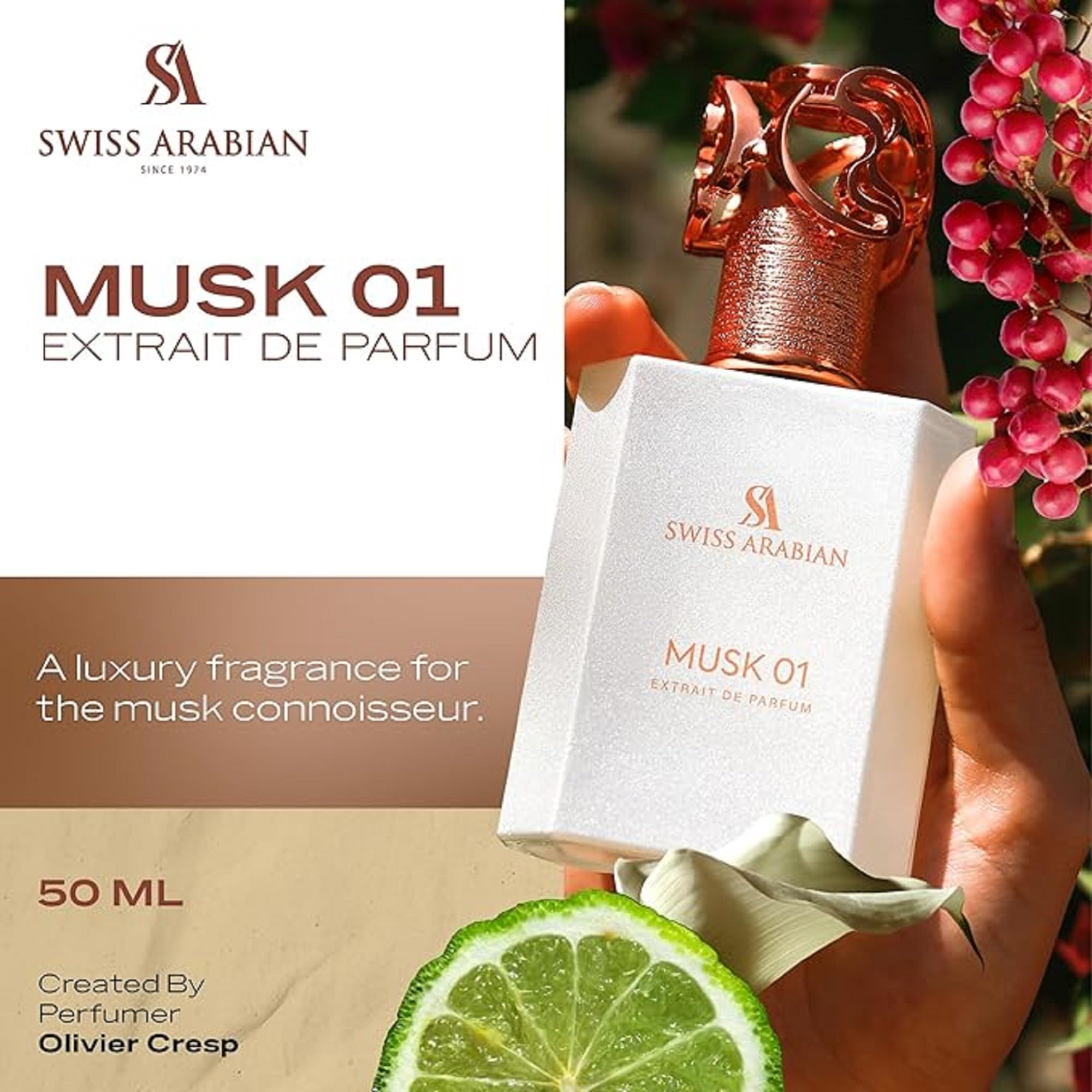 Swiss Musk 01 and Men For Women EDP 1.7 oz - Thumbnail 2