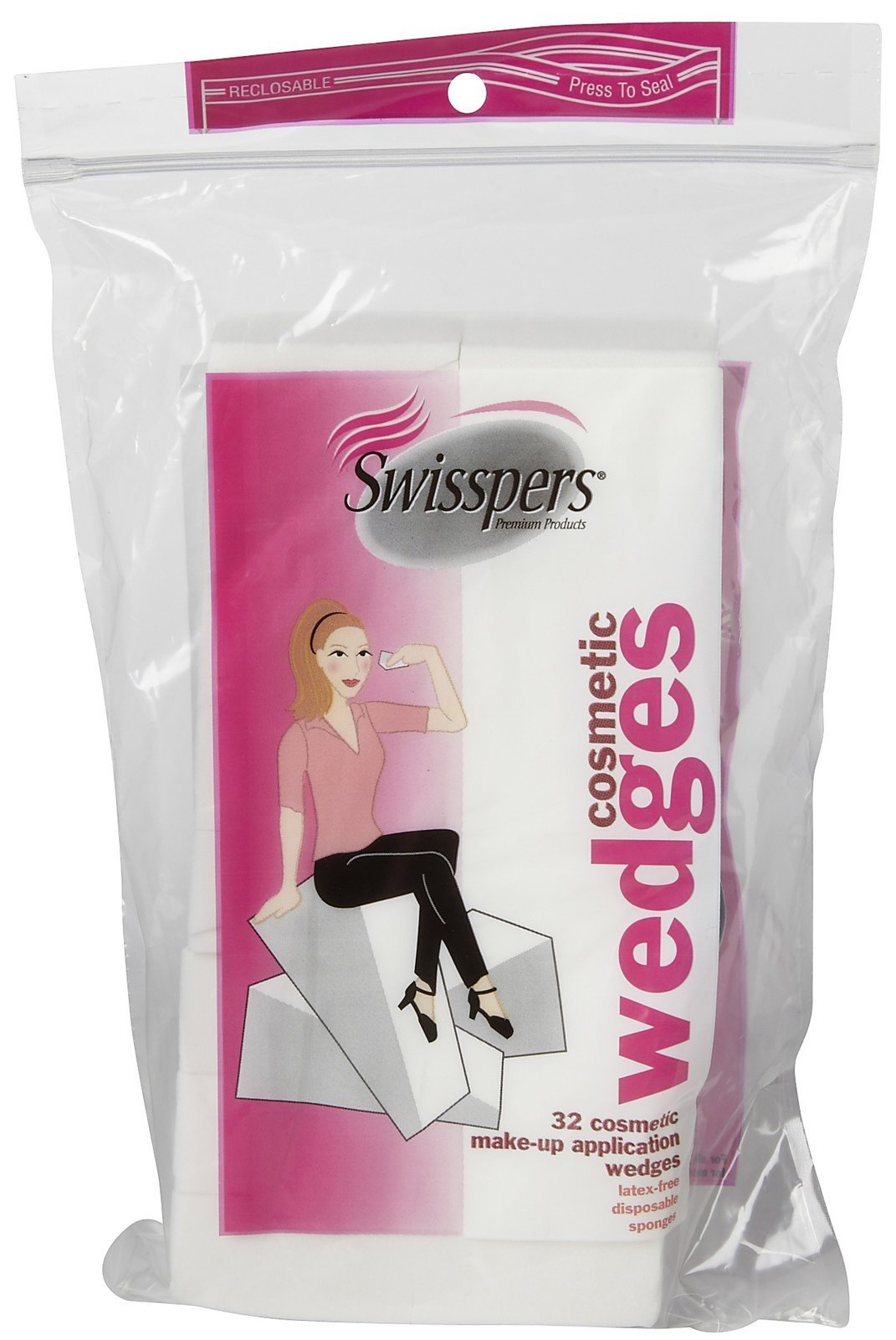 Swisspers Cosmetic Wedges 32 Count