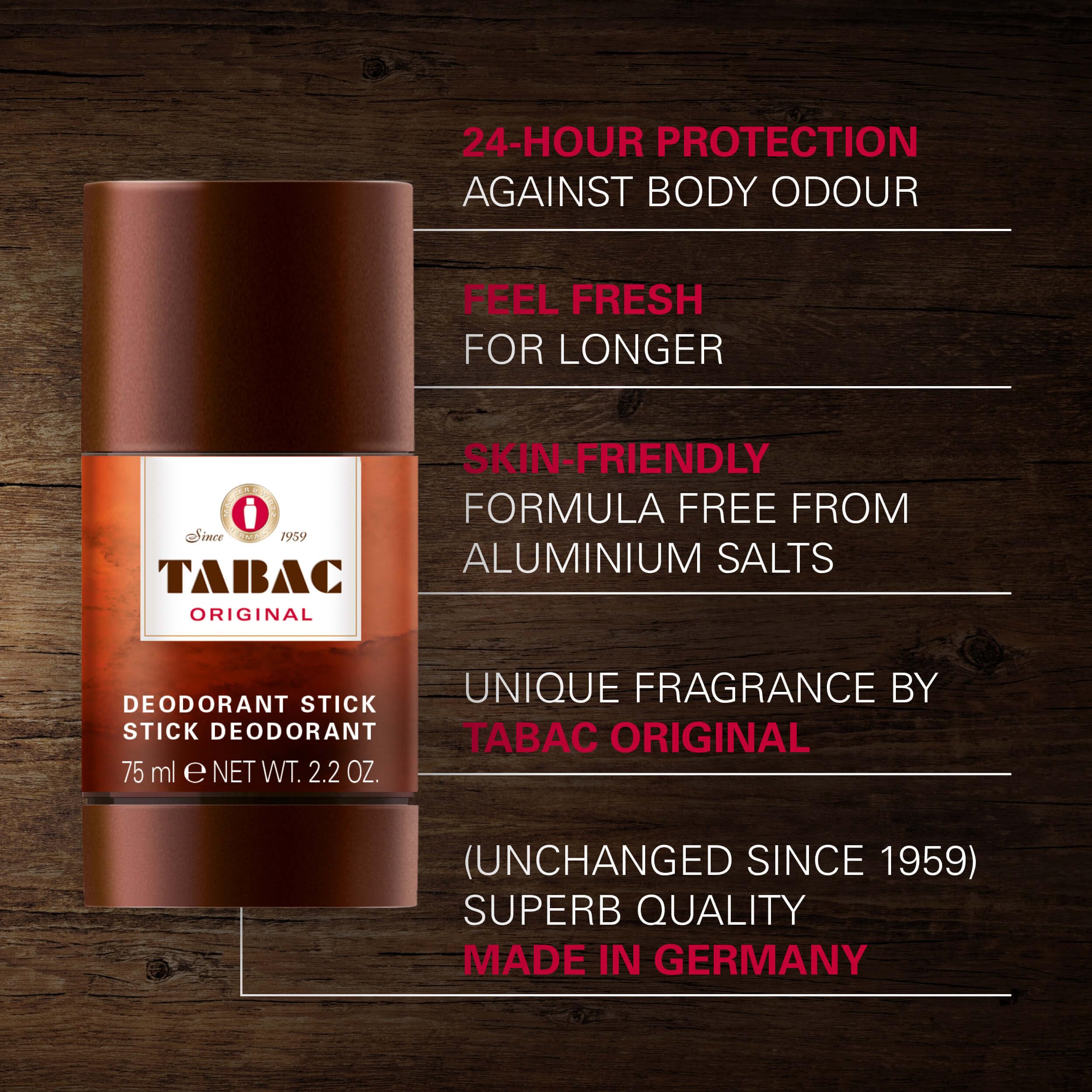 [Deodorant] Tabac Original By Maurer Wirtz . Deodorant Stick For Men 2.2 oz - Thumbnail 3