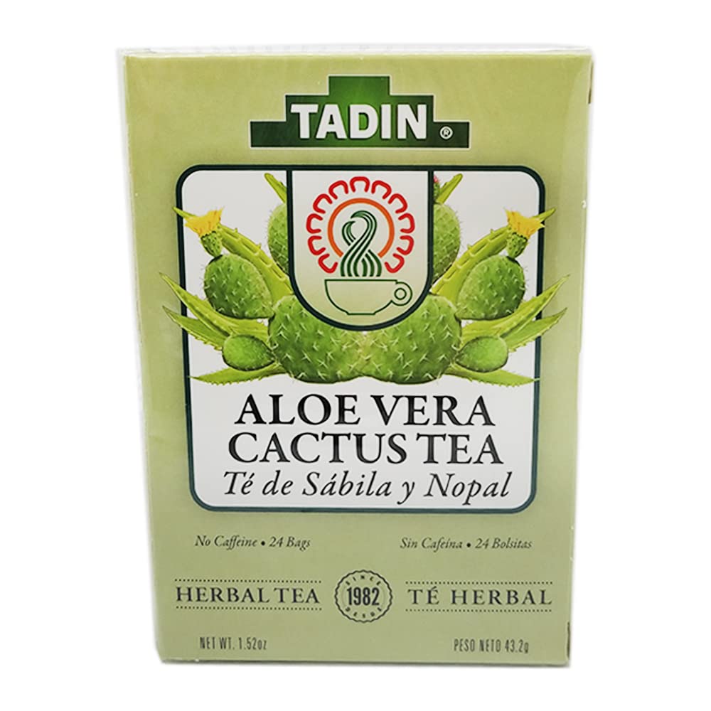 Tadin Tea Aloe Vera With Cactus 24 Bags Te de Sabila Con Nopal Tea - Thumbnail 2