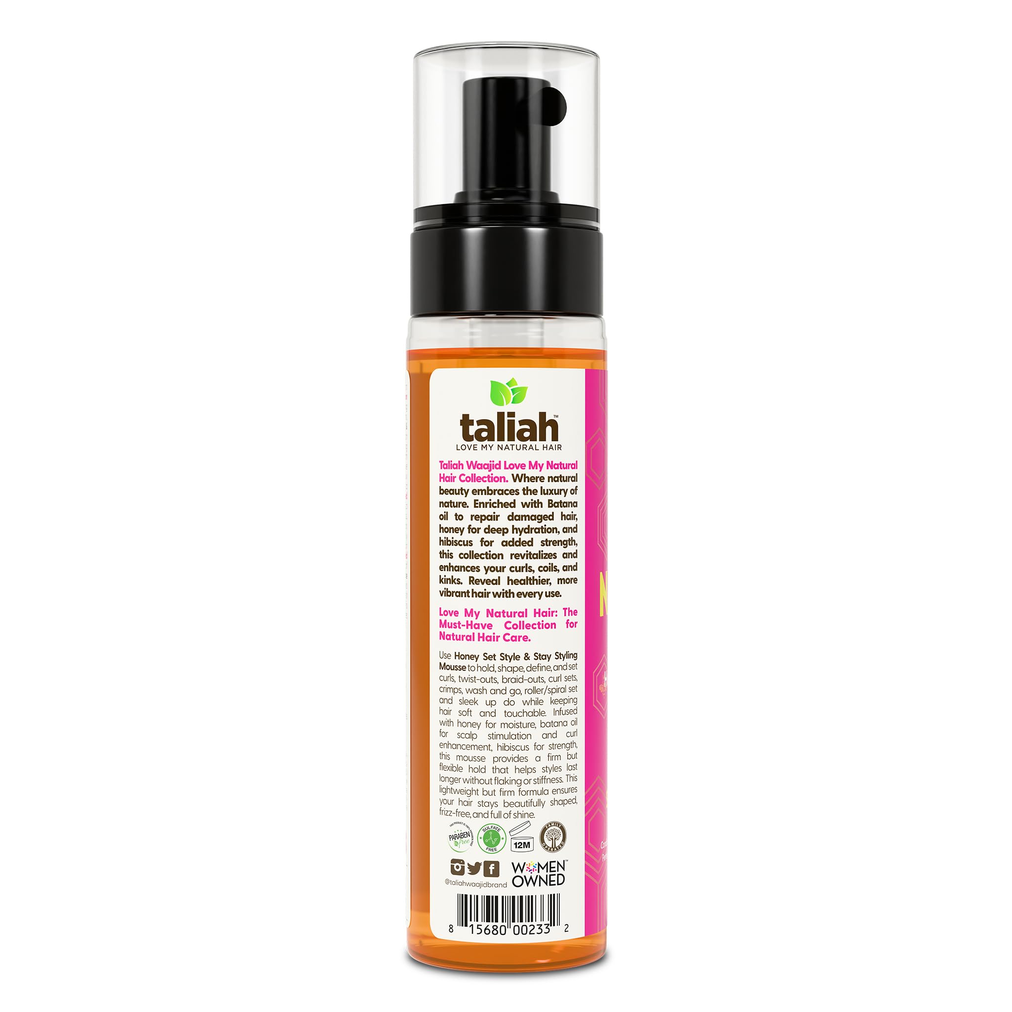 Taliah Waajid Love My Natural Hair Honey Set Style Styling Mousse Lightweight - Thumbnail 3