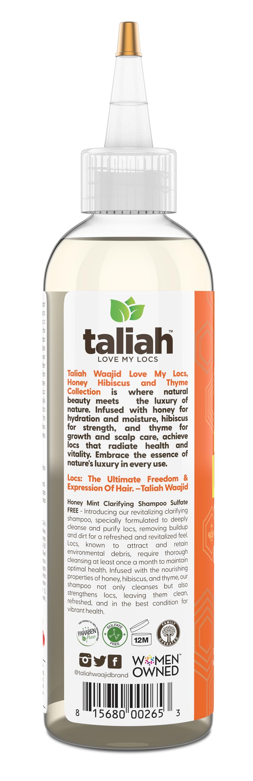 Taliah Waajid Love My Locs Honey Mint Clarifying Shampoo 8 Fl. Oz Unisex - Thumbnail 3