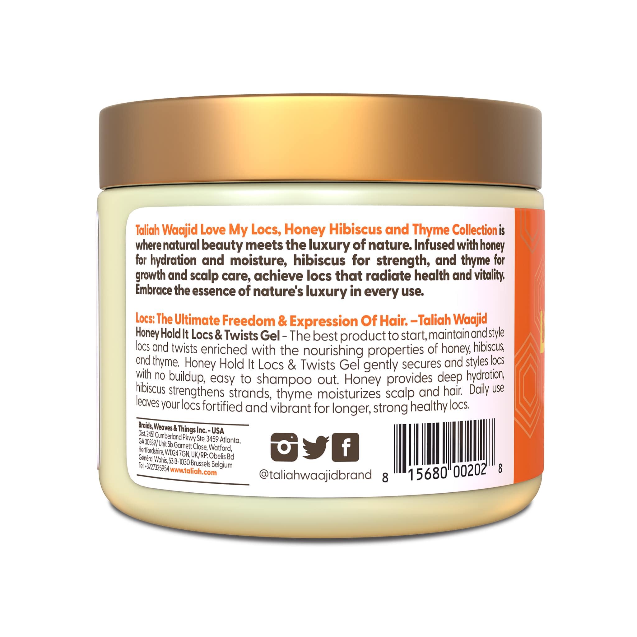 Taliah Waajid Love My Locs Honey Hold It Locs Twists Gel Hair Styling Gel for - Thumbnail 3