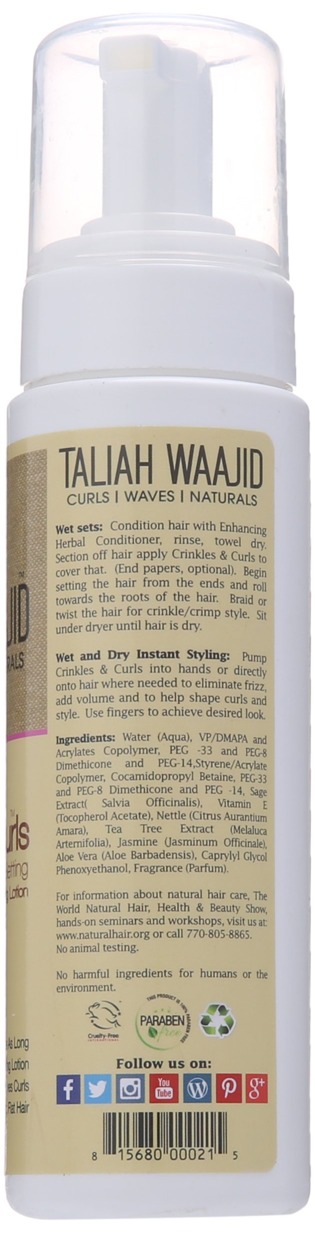 Taliah Waajid Crinkles Curls Natural Hair Setting Styling Lotion 8 oz (Set) - Thumbnail 2
