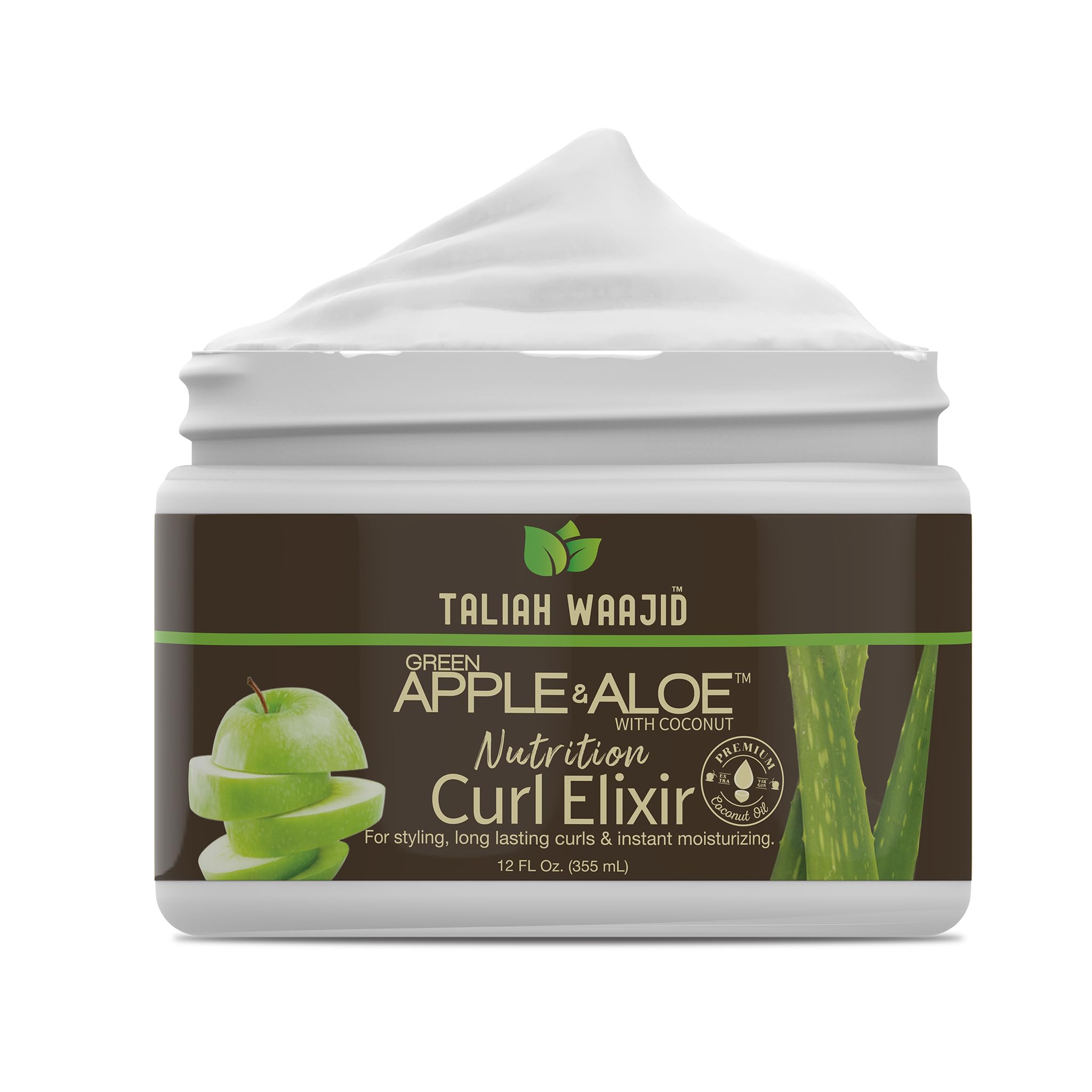 Taliah Waajid Green Apple Aloe Nutrition Curl Elixir Curl Defining Leave In