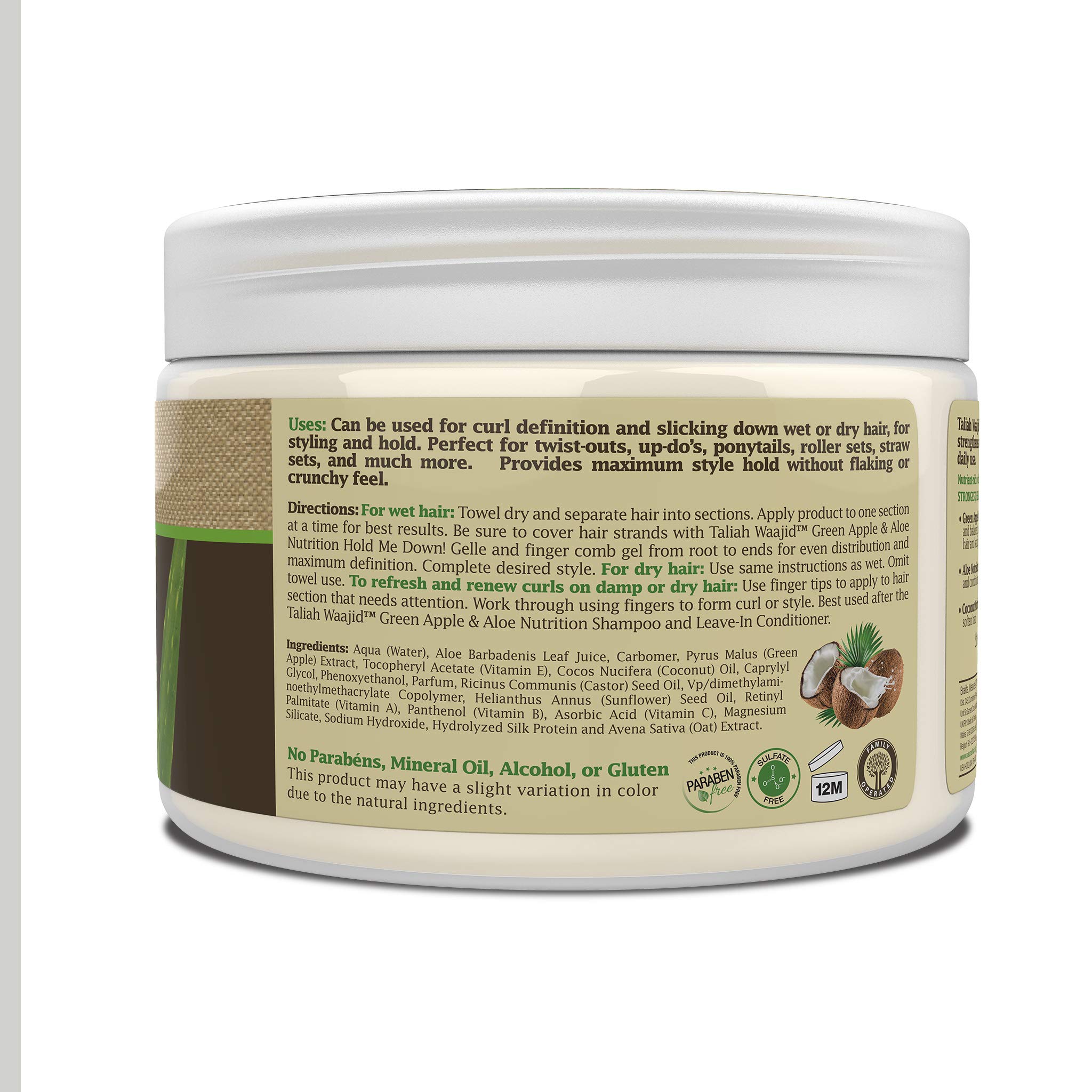 Taliah Waajid Green Apple Aloe Nutrition Hold Me Down! Gelle 12 oz - Thumbnail 2