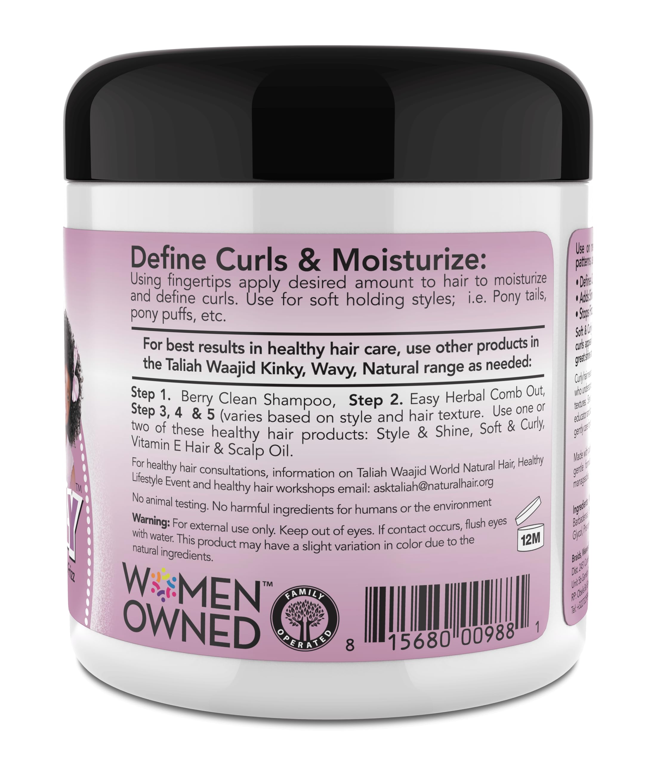 Taliah Waajid Kinky Wavy Natural Soft and Curly Jelly 6 oz - Thumbnail 2