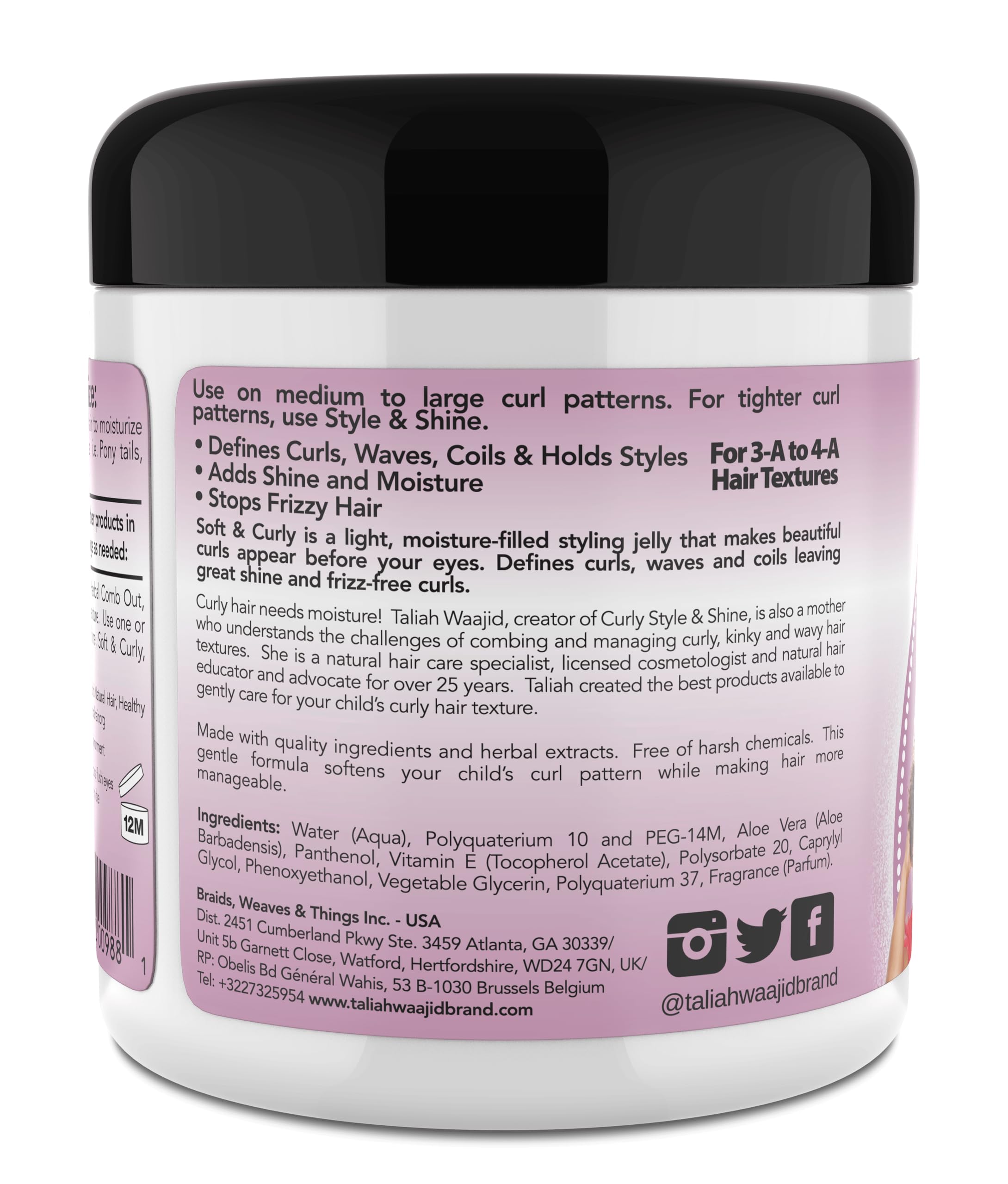 Taliah Waajid Kinky Wavy Natural Soft and Curly Jelly 6 oz