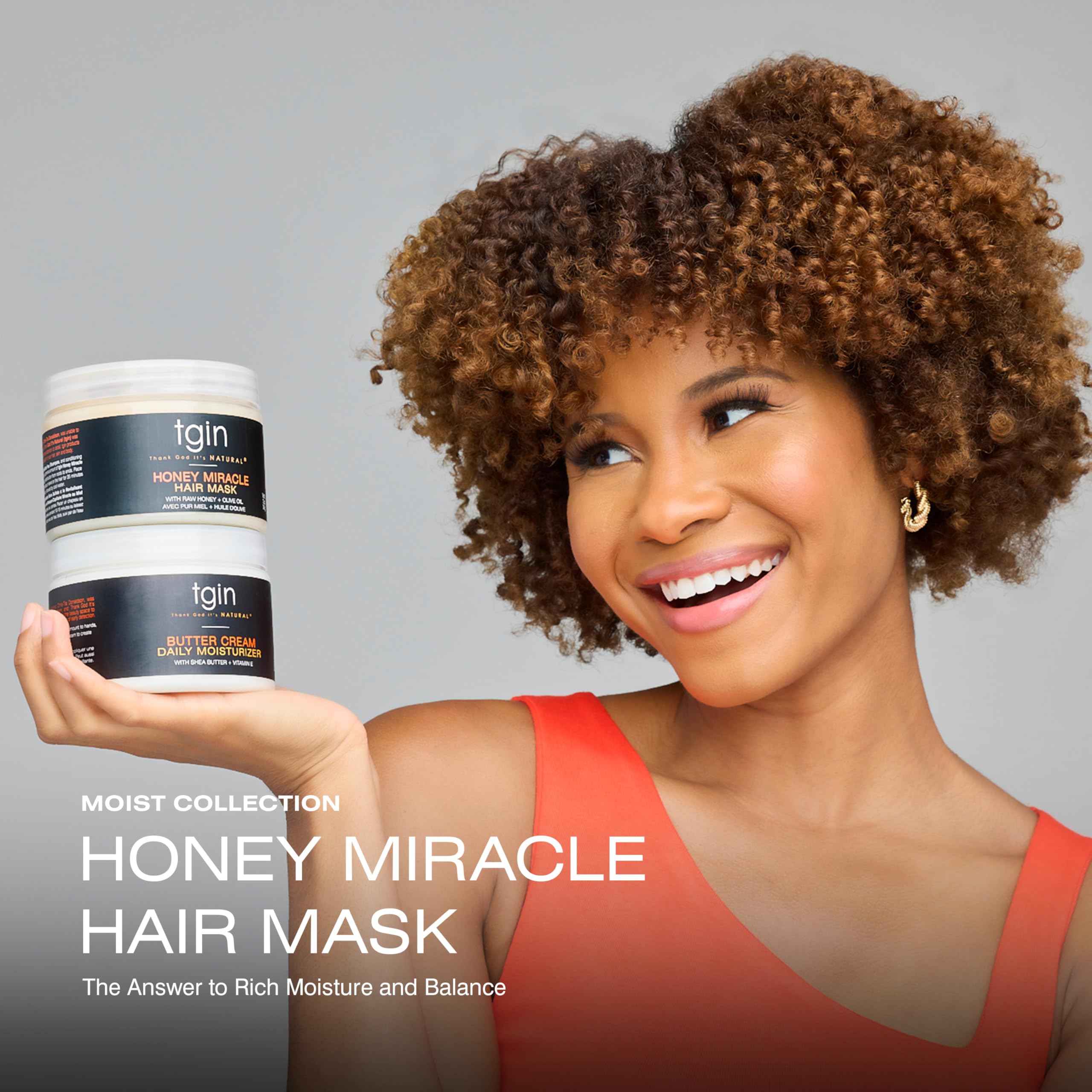 Tgin Honey Miracle Hair Mask for Natural Dry Curly Type 3c and 4c Hair Deep - Thumbnail 2