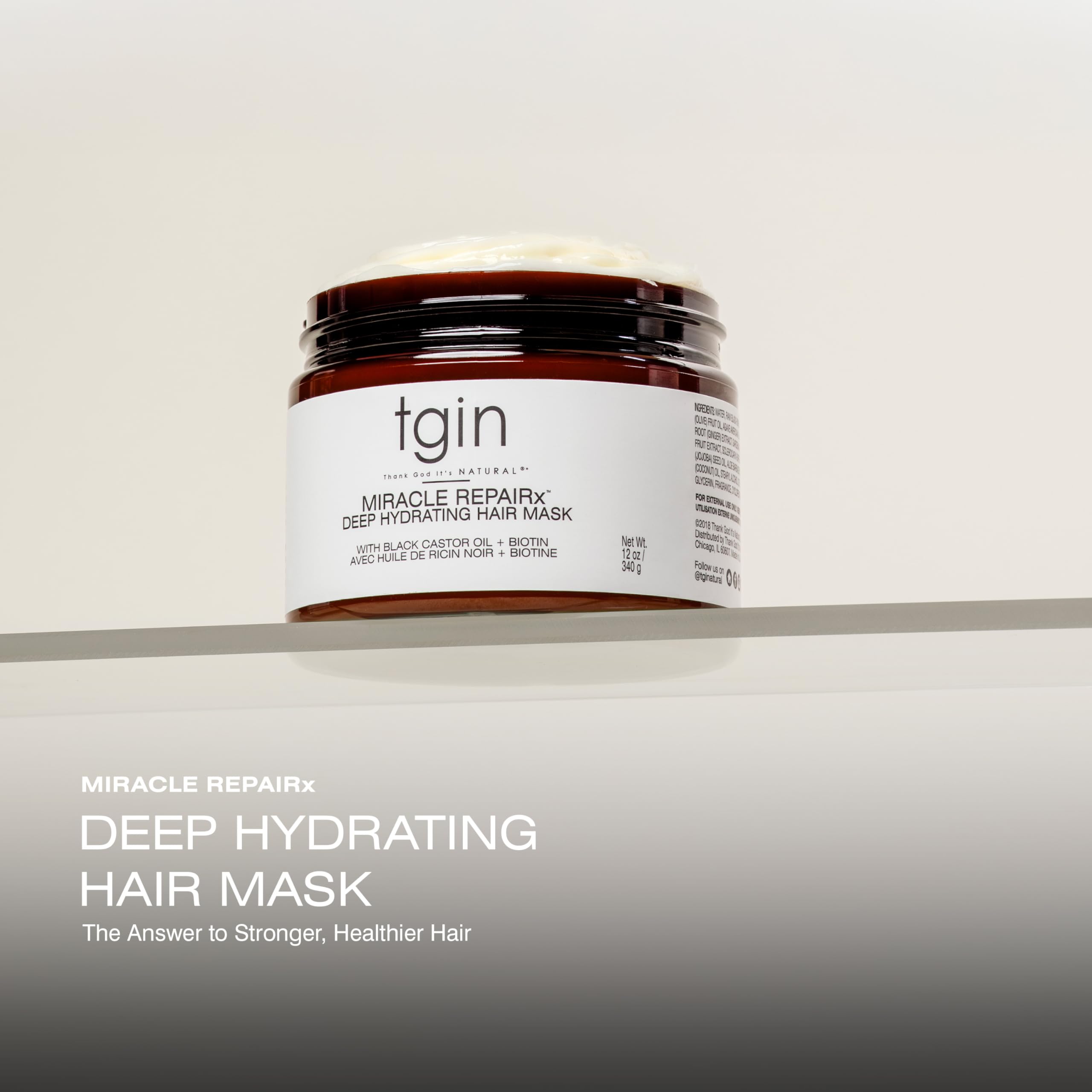 Tgin Miracle Repairx Deep Hydrating Hair Mask for Curly Coily and Wavy Hair - Thumbnail 2