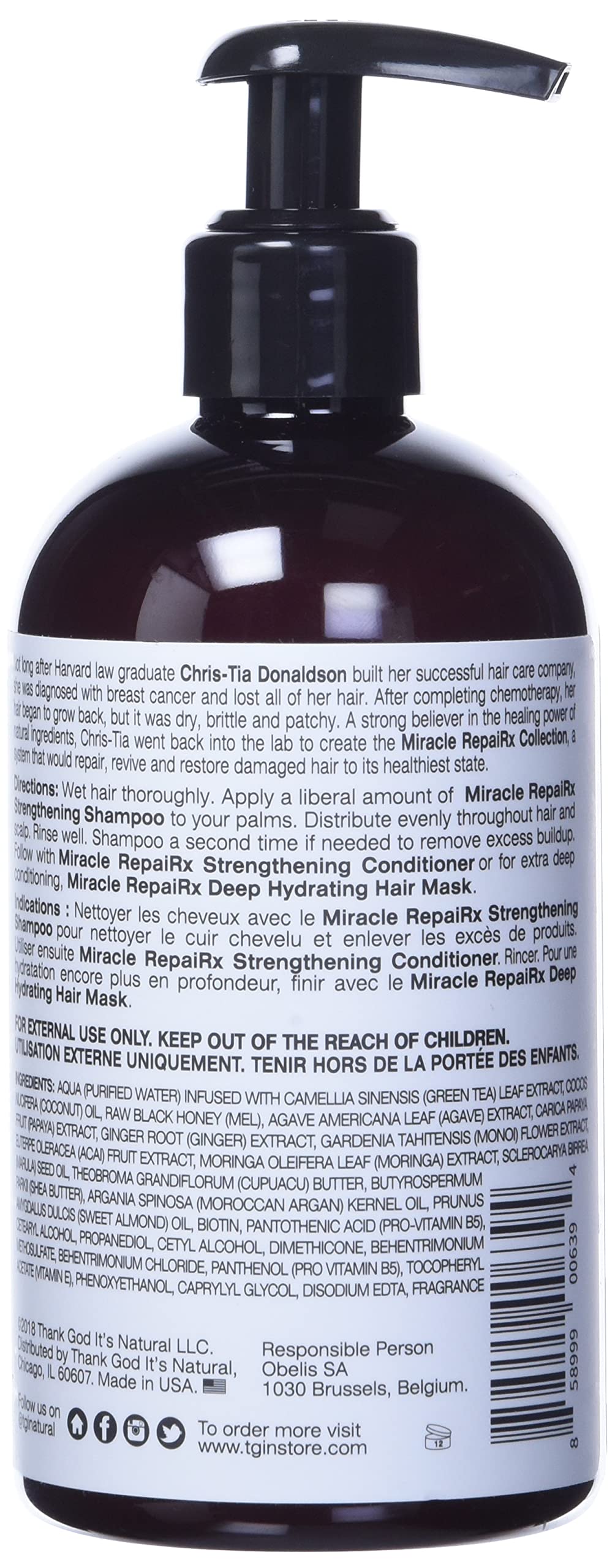 Tgin Miracle Repairx Strengthening Conditioner With Black Castor Oil Biotin - Thumbnail 2