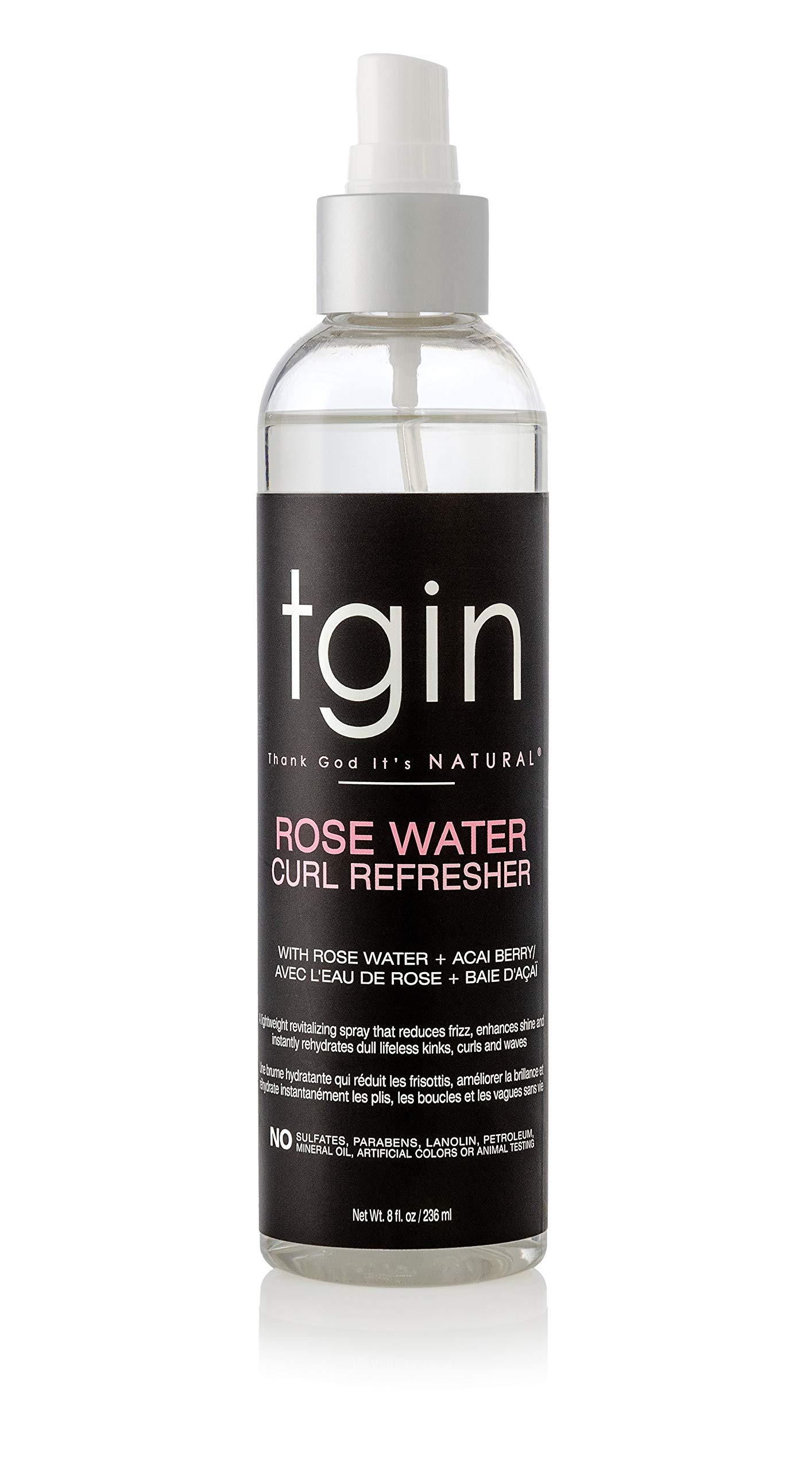 Tgin Rose Water Curl Refresher Curl for Curly Coily and Wavy Hair Tgin Hair