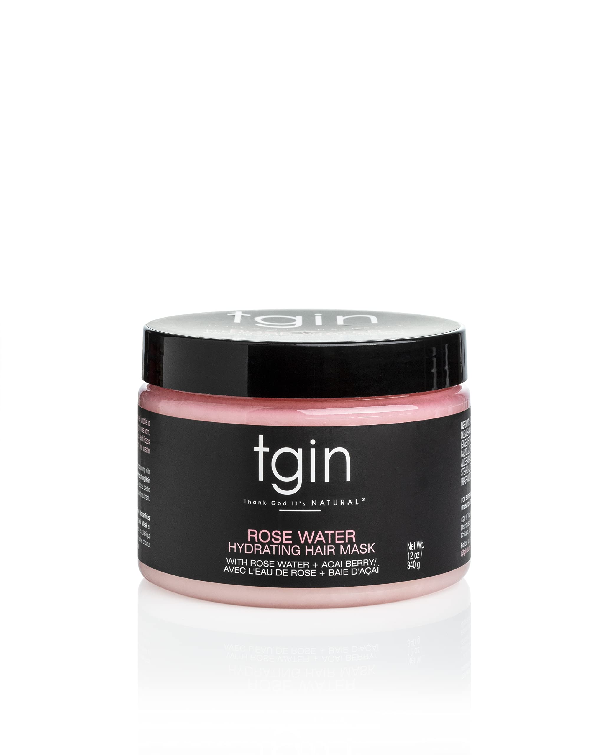 Tgin Rose Water Hydrating Hair Mask Deep Conditioning Hair Mask Curl Definition