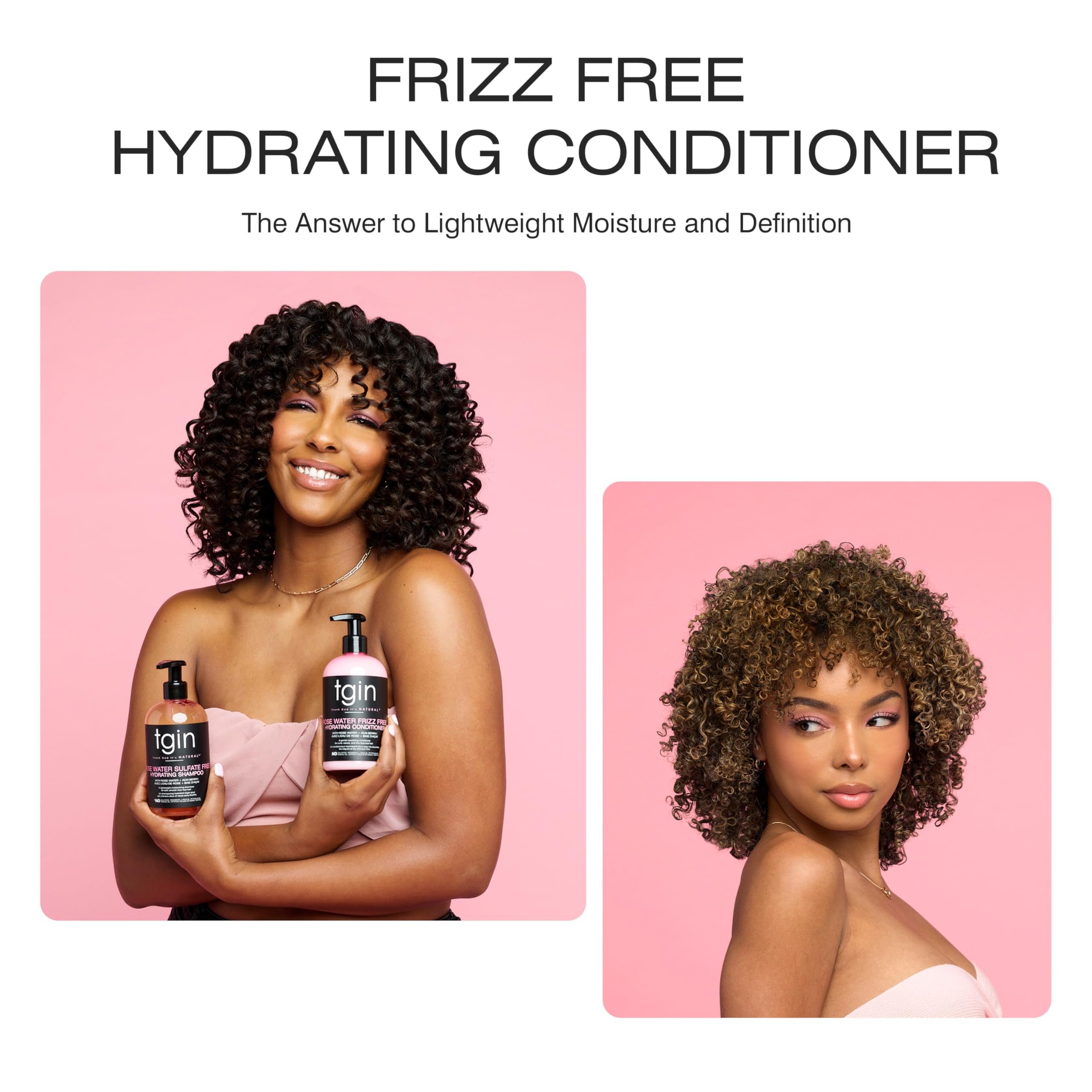 Tgin Rose Water Frizz Free Hydrating Hair Conditioner Lightweight Moisture - Thumbnail 3