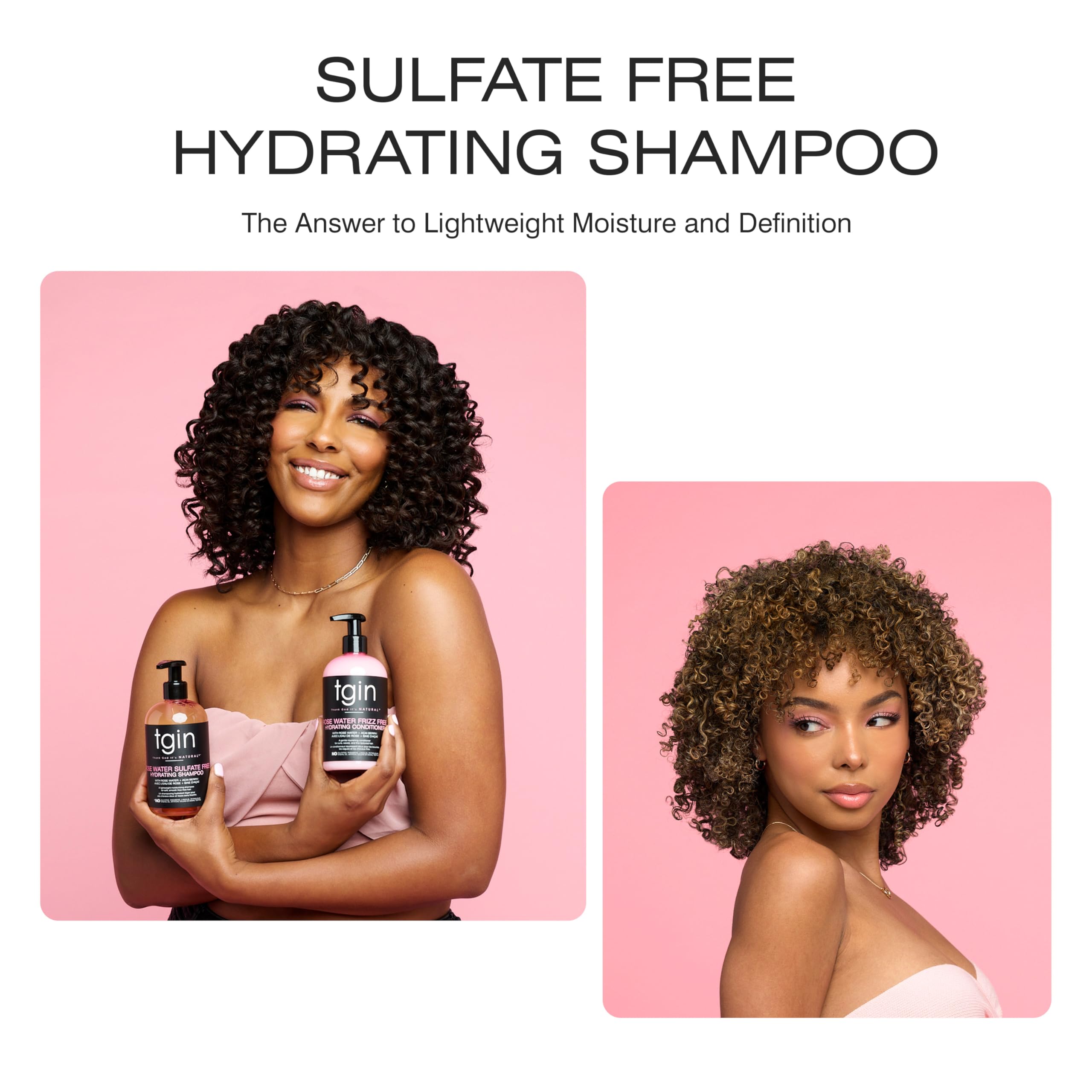 Tgin Rose Water Sulfate Free Hydrating Shampoo Clarifying Shampoo for Curly - Thumbnail 3