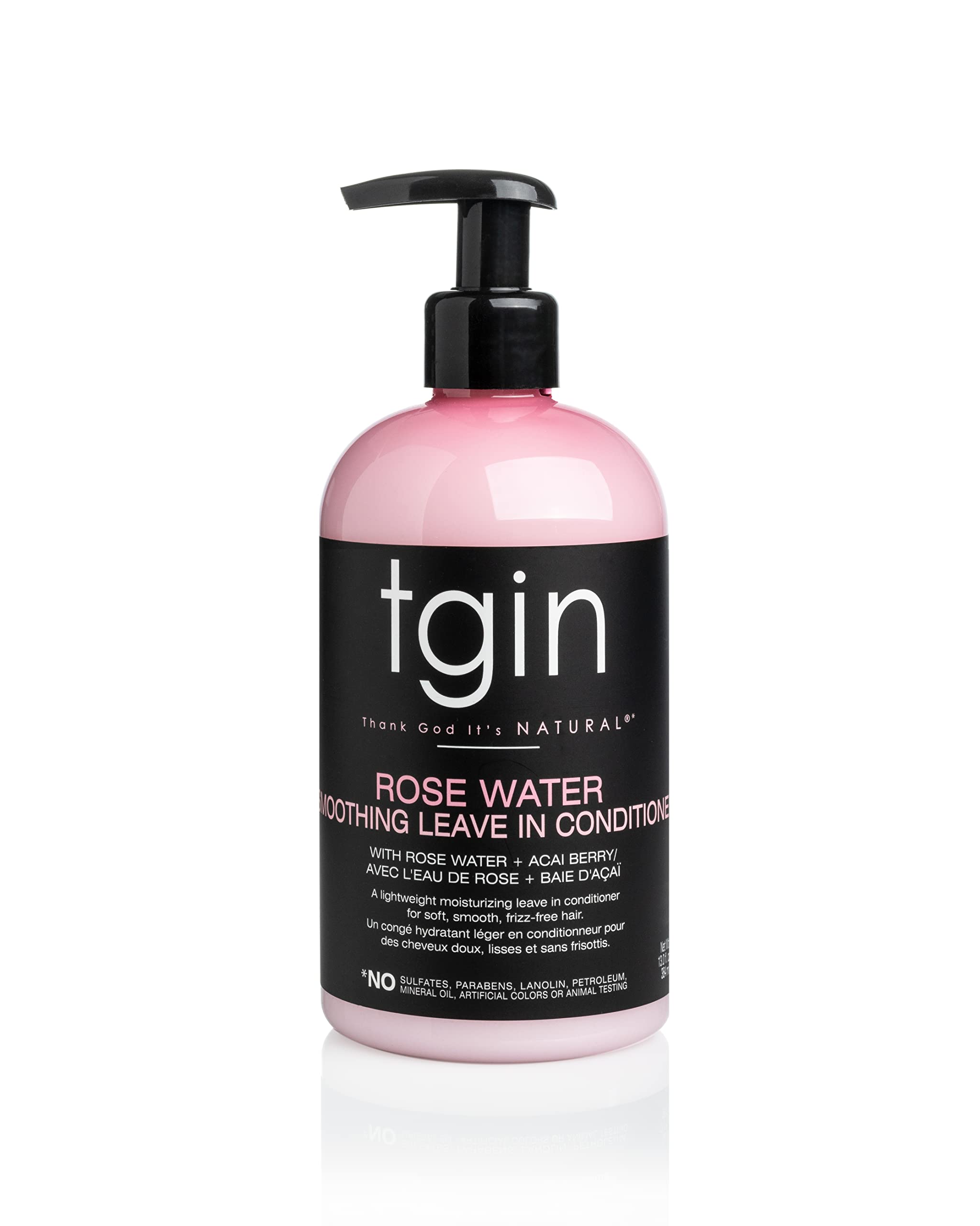 Tgin Rose Water Smoothing Leave In Conditioner Lightweight Moisture Hair