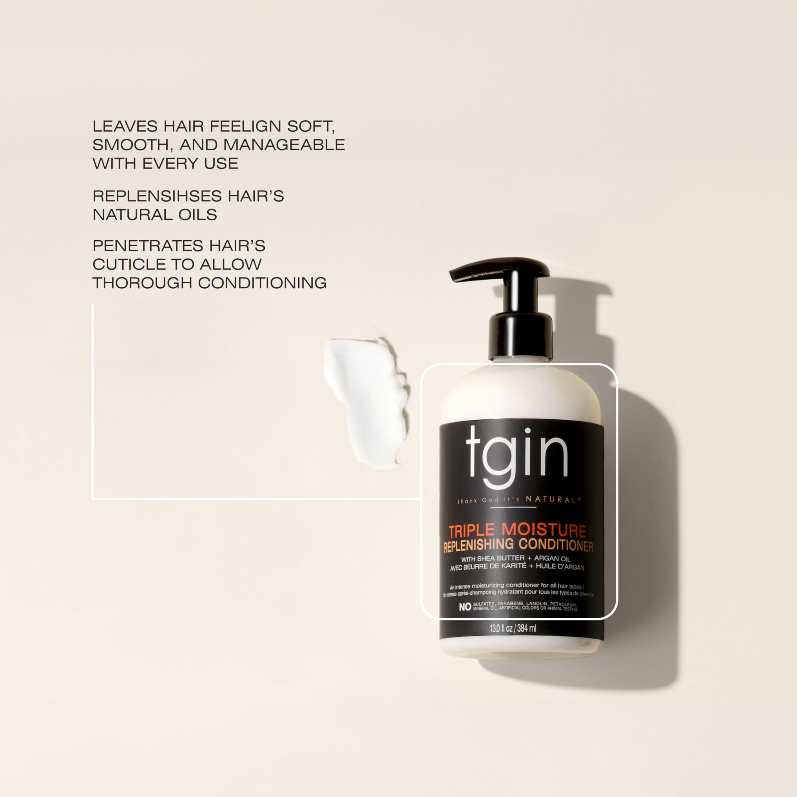 Tgin Triple Moisture Replenishing Conditioner for Natural Hair Conditioner With - Thumbnail 3