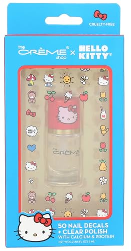 (6-pack) The Crème Shop 50 Nail Decals +Clear Polish with Calcium & Protein Hello Kitty - Thumbnail 3