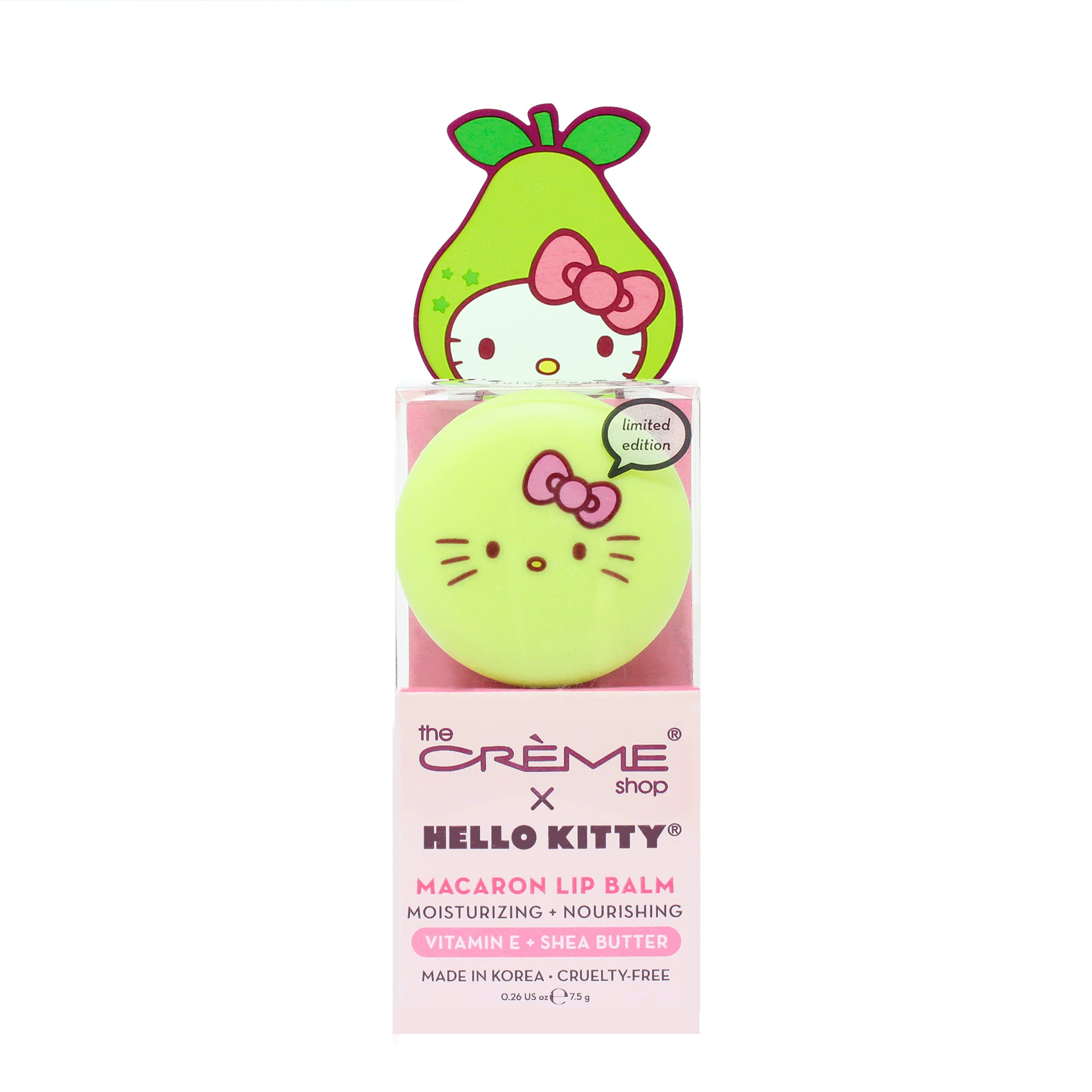 (6-pack) The Crème Shop x Hello Kitty Macaron Lip Balm - Juicy Pear Flavored