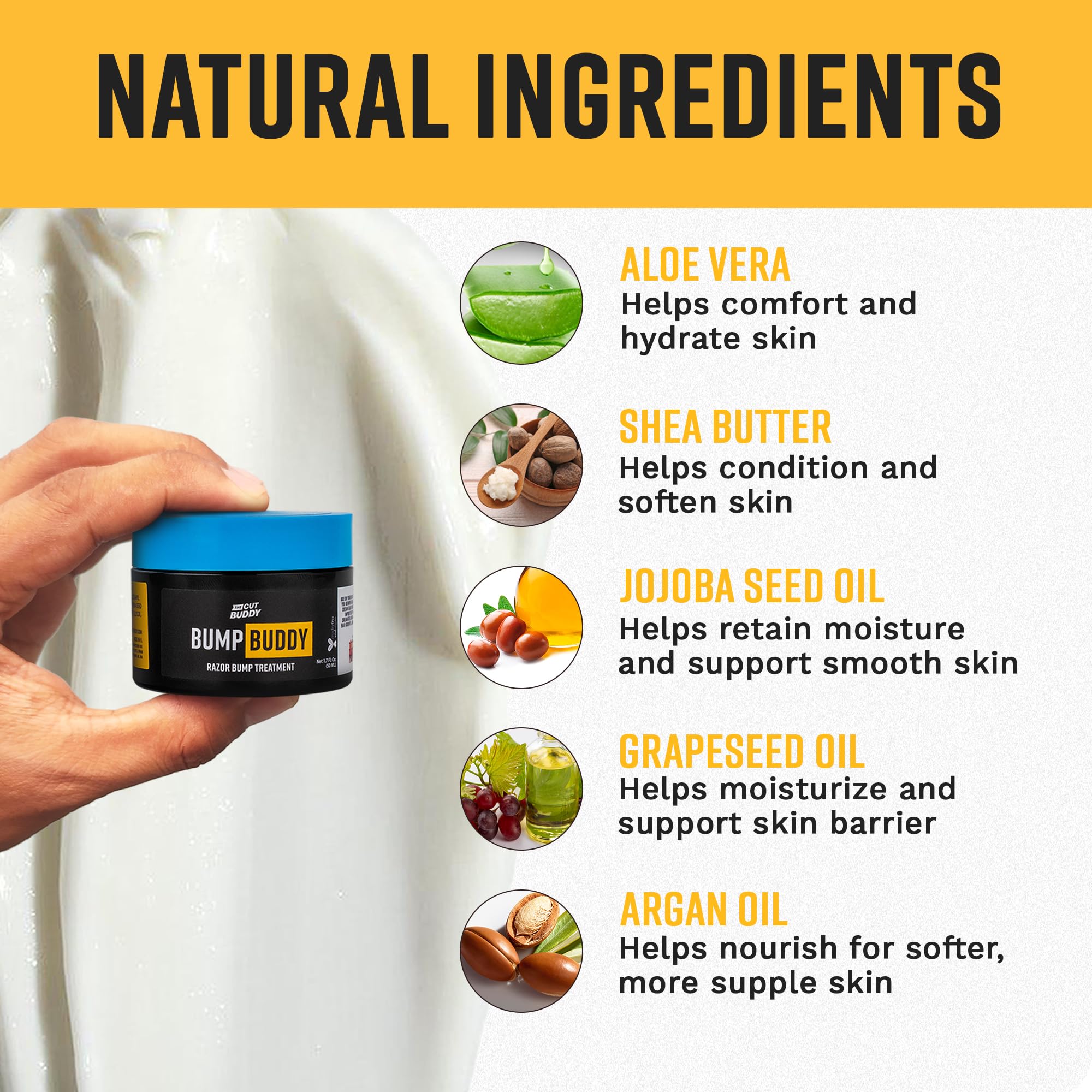 Bump Buddy After Shave Cream Helps Reduce Razor Bumps Discomfort Post Shave for - Thumbnail 3