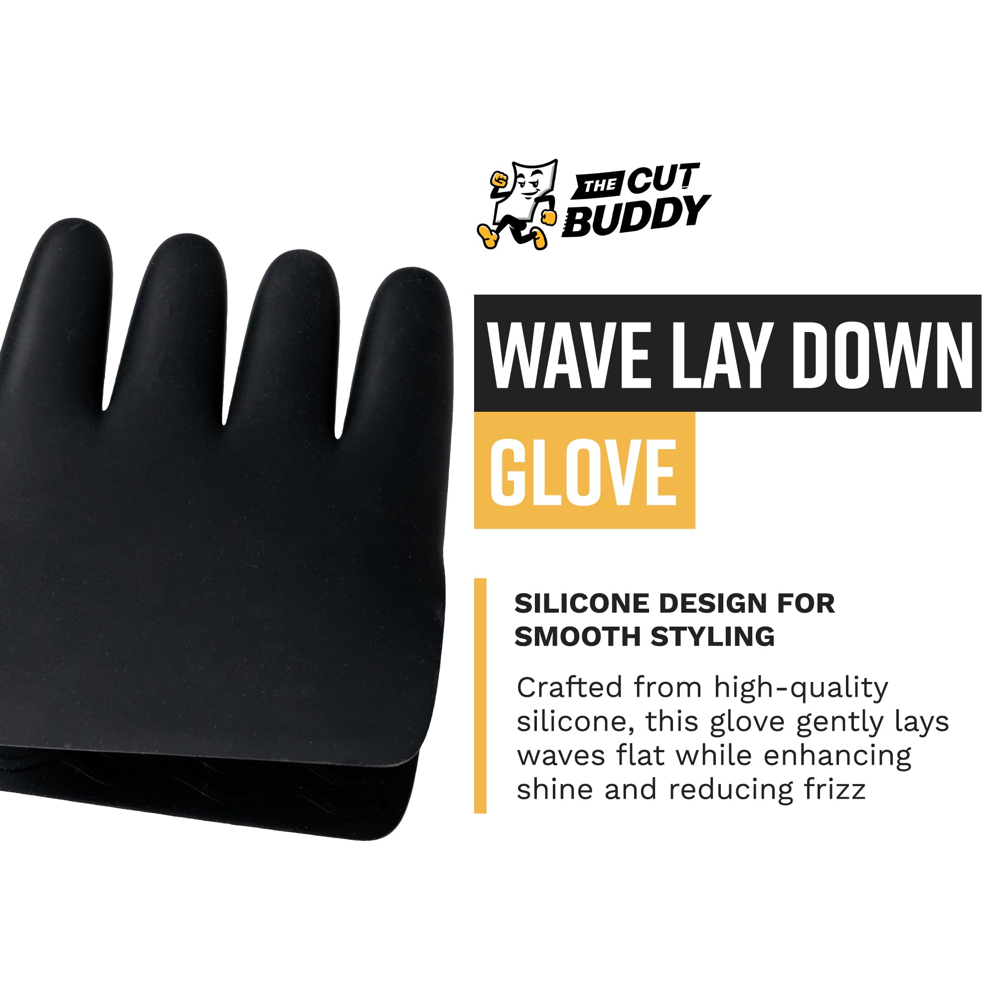 The Cut Buddy Nick Wavy Collection 360 Wave Lay Down Glove Silicone Brush Glove - Thumbnail 2