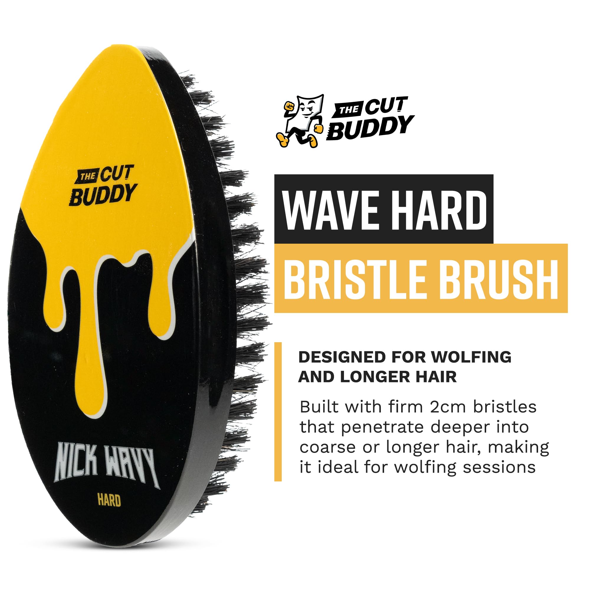 The Cut Buddy Nick Wavy Collection 360 Wave Hard Bristle Brush Deep Penetration - Thumbnail 2