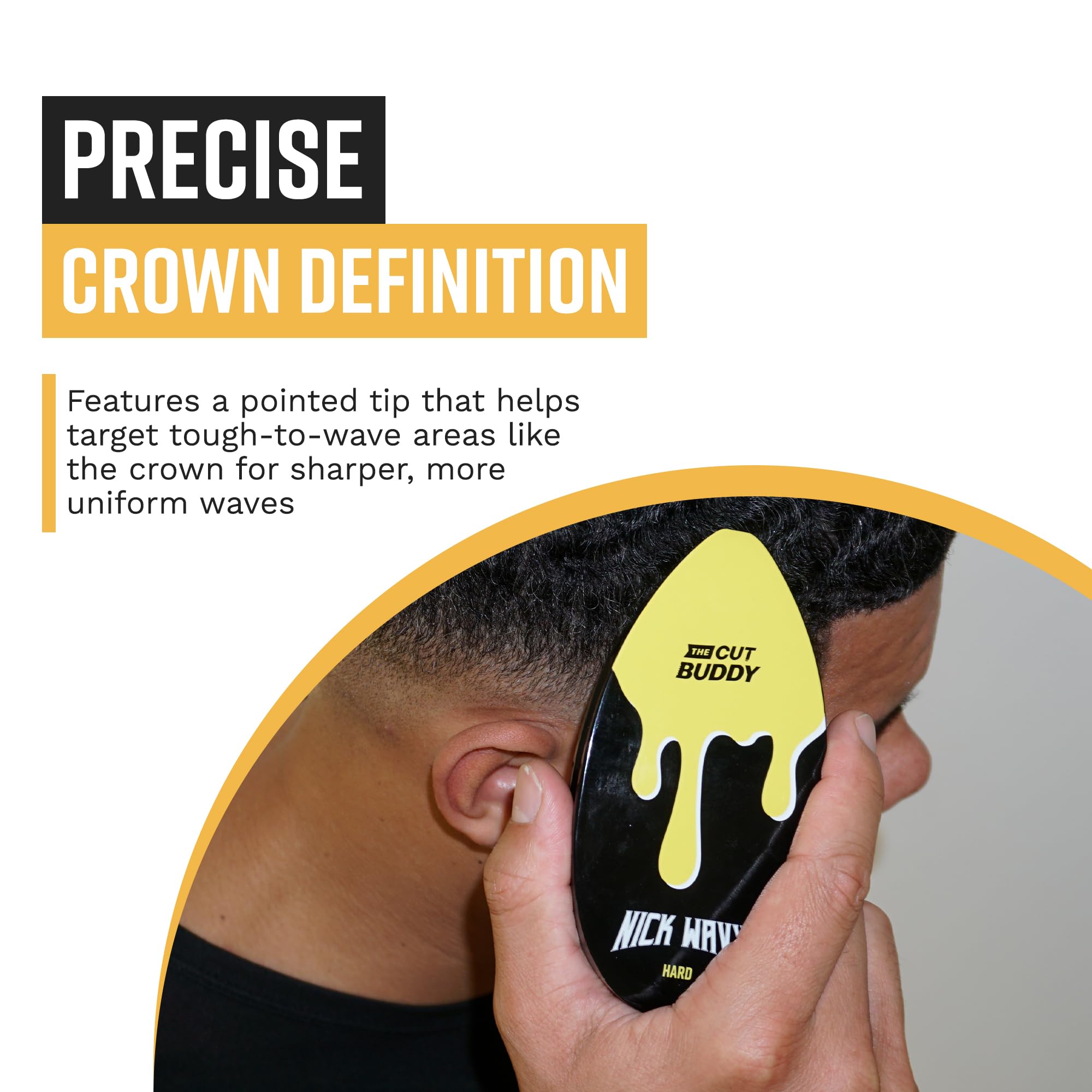 The Cut Buddy Nick Wavy Collection 360 Wave Hard Bristle Brush Deep Penetration - Thumbnail 3