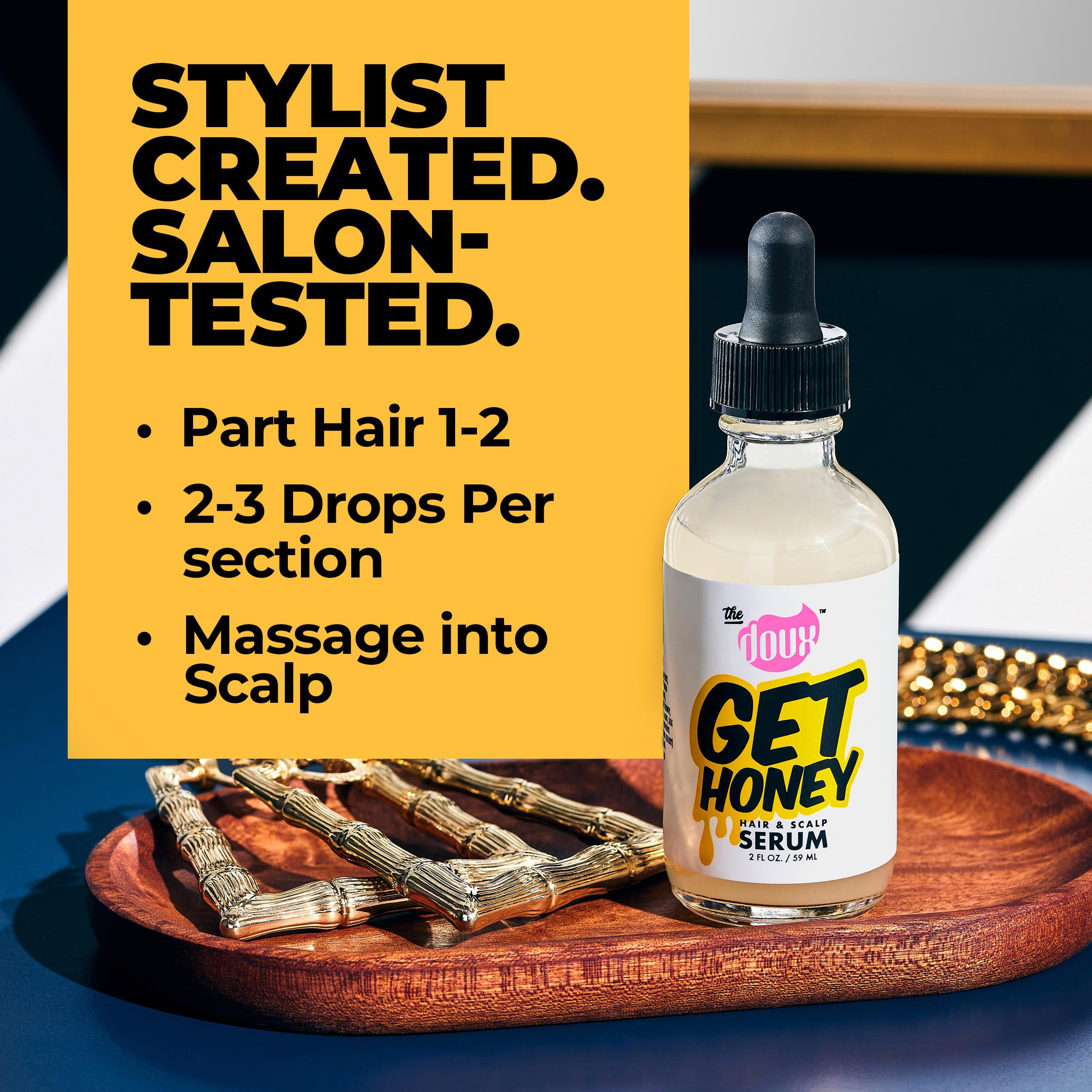 The Doux Get Honey Hair Scalp Serum for Curly and Natural Hair Anti Itch - Thumbnail 3