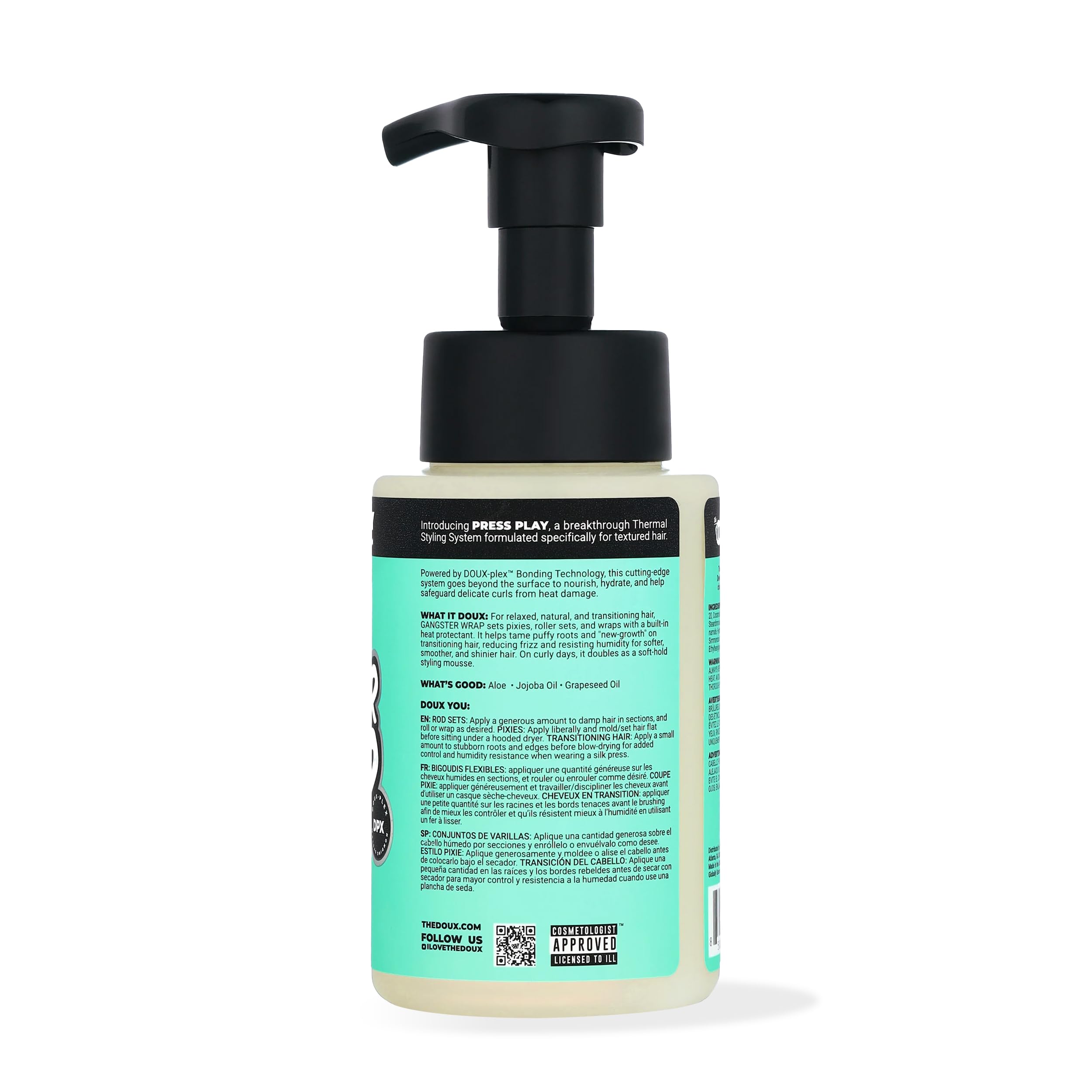 The Doux Gangster Wrap Foaming Wrap Lotion for Curly Hair Heatless Curls Anti (Set)