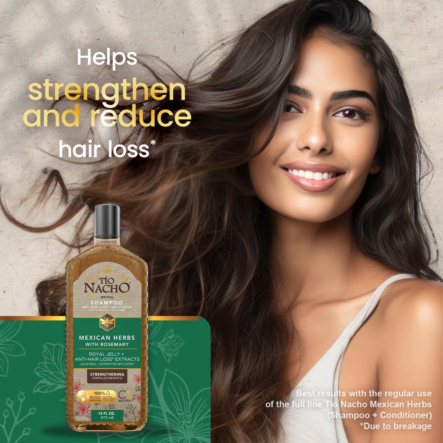 Tio Nacho Mexican Herbs Shampoo Strengthening Hair Care With Royal Jelly - Thumbnail 3