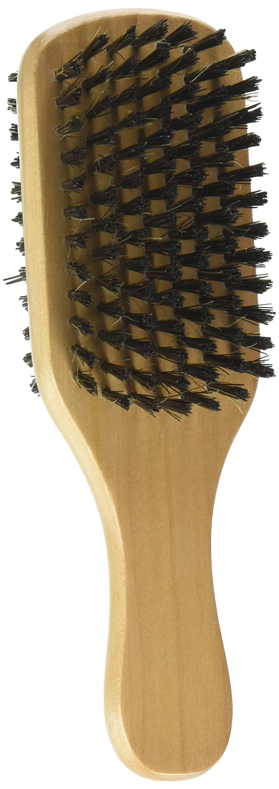 Double Sided Hair Brush Soft Hard Natural Boar Bristles Wooden Handle Wave - Thumbnail 2